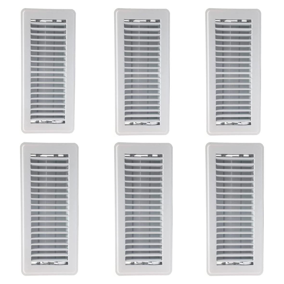 Cubiertas de Ventilación Hartford 4" x 10" Blancas - Paquete de 6