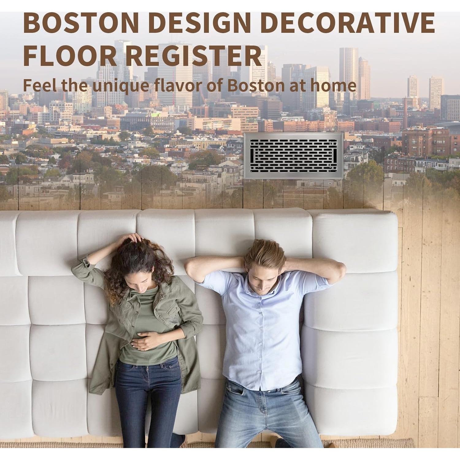 Registro de Piso SANYCASA 10x25 cm Niquel Satinado Ajustable