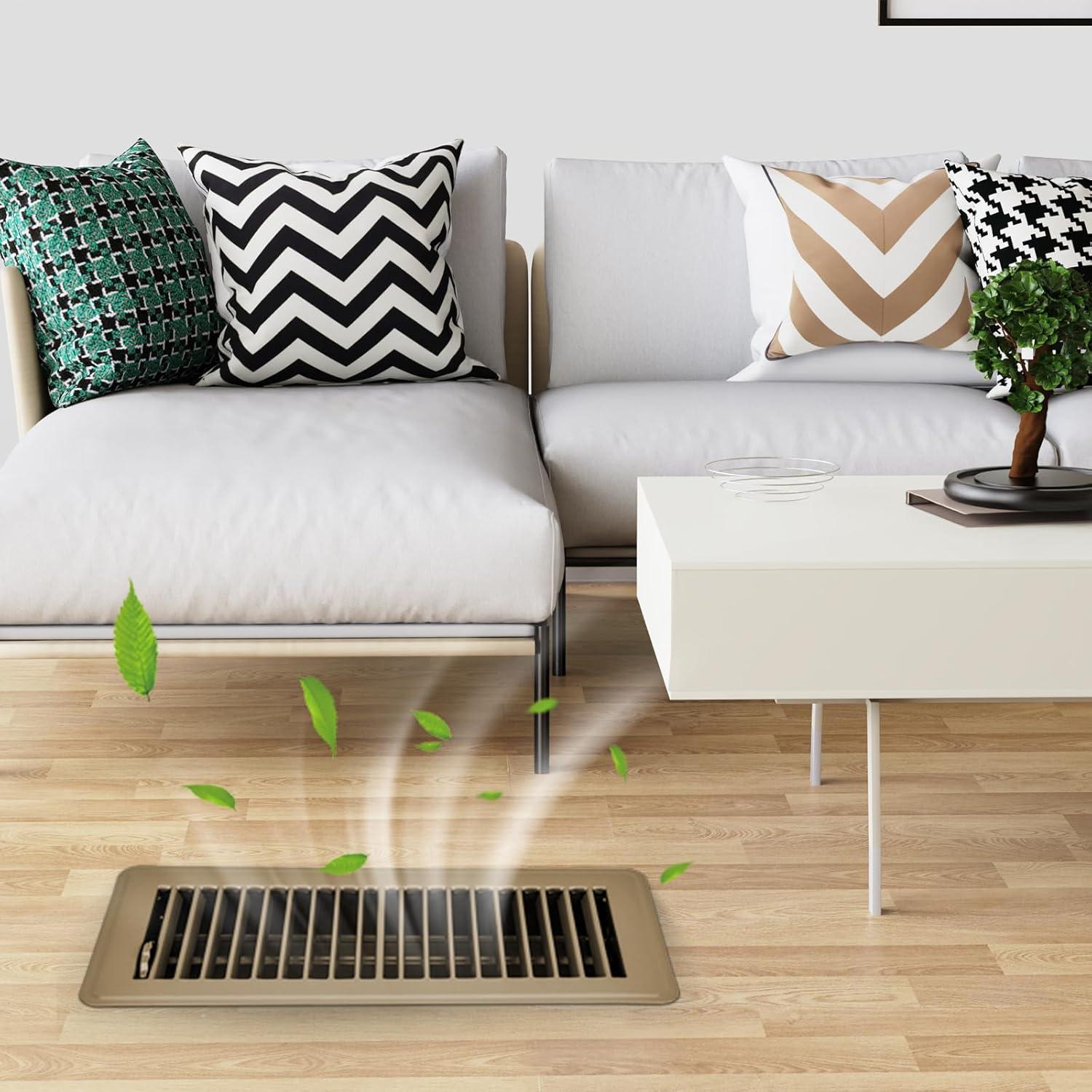 Cubiertas de Ventilación de Piso ACNOYEL 4x10" Marrón - 2 Piezas