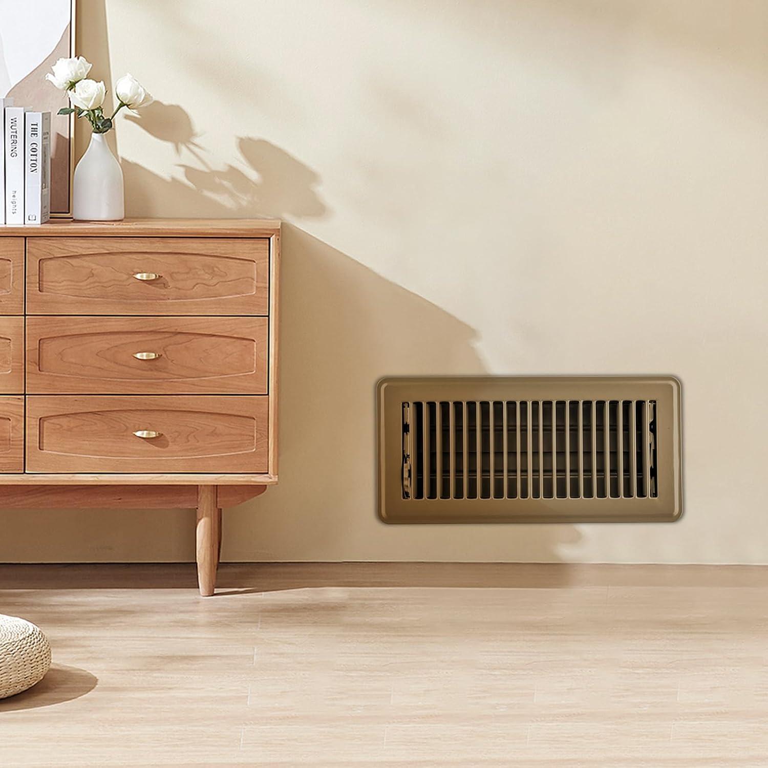 Cubiertas de Ventilación de Piso ACNOYEL 4x10" Marrón - 2 Piezas