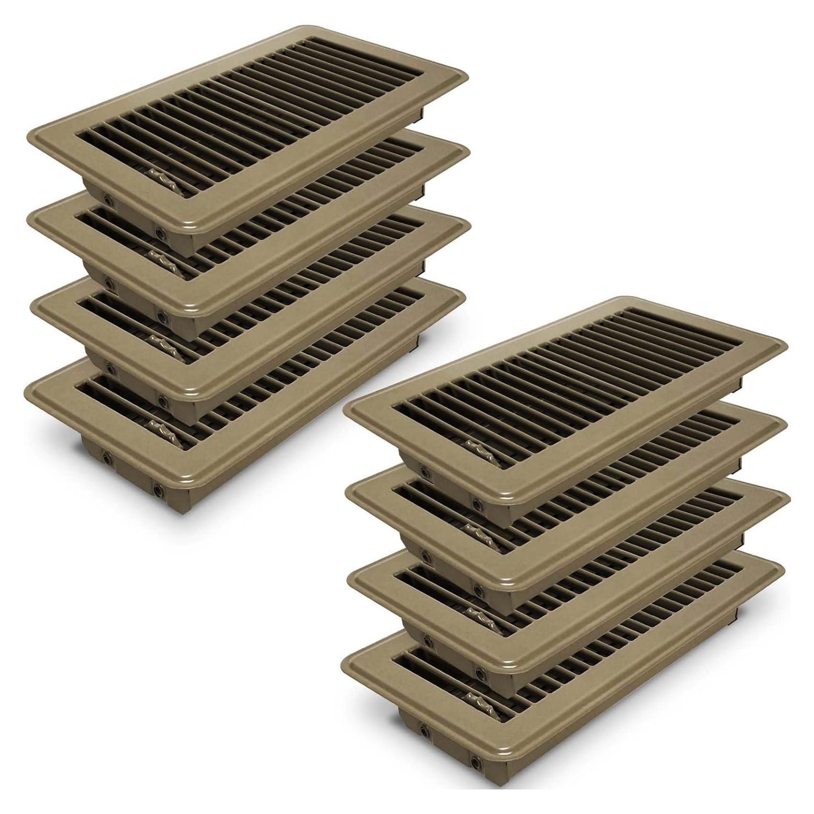 Rejillas de Piso de Acero BYEWIRE 4x10 - Paquete de 8 Unidades