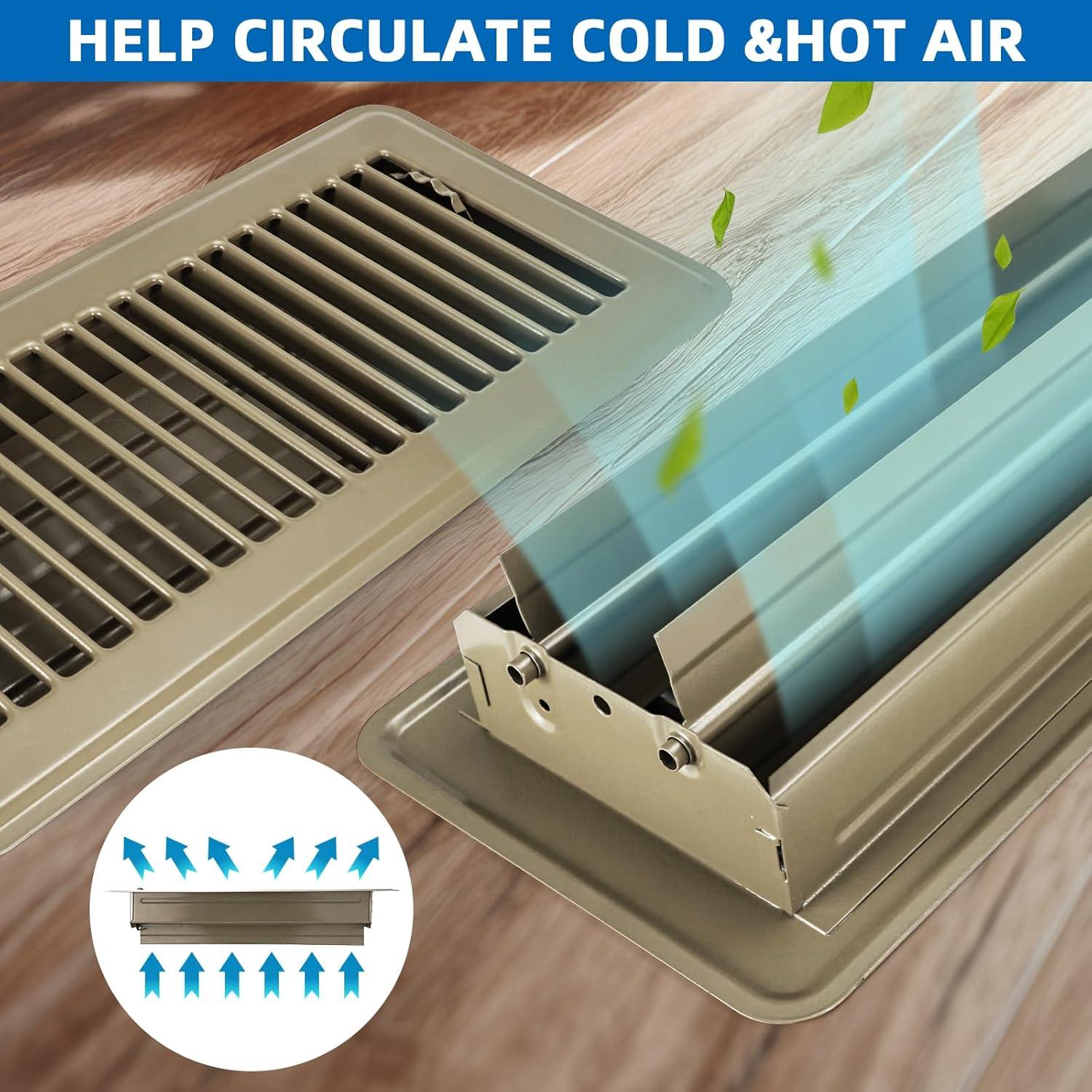 Rejillas de Piso de Acero BYEWIRE 4x10 - Paquete de 8 Unidades