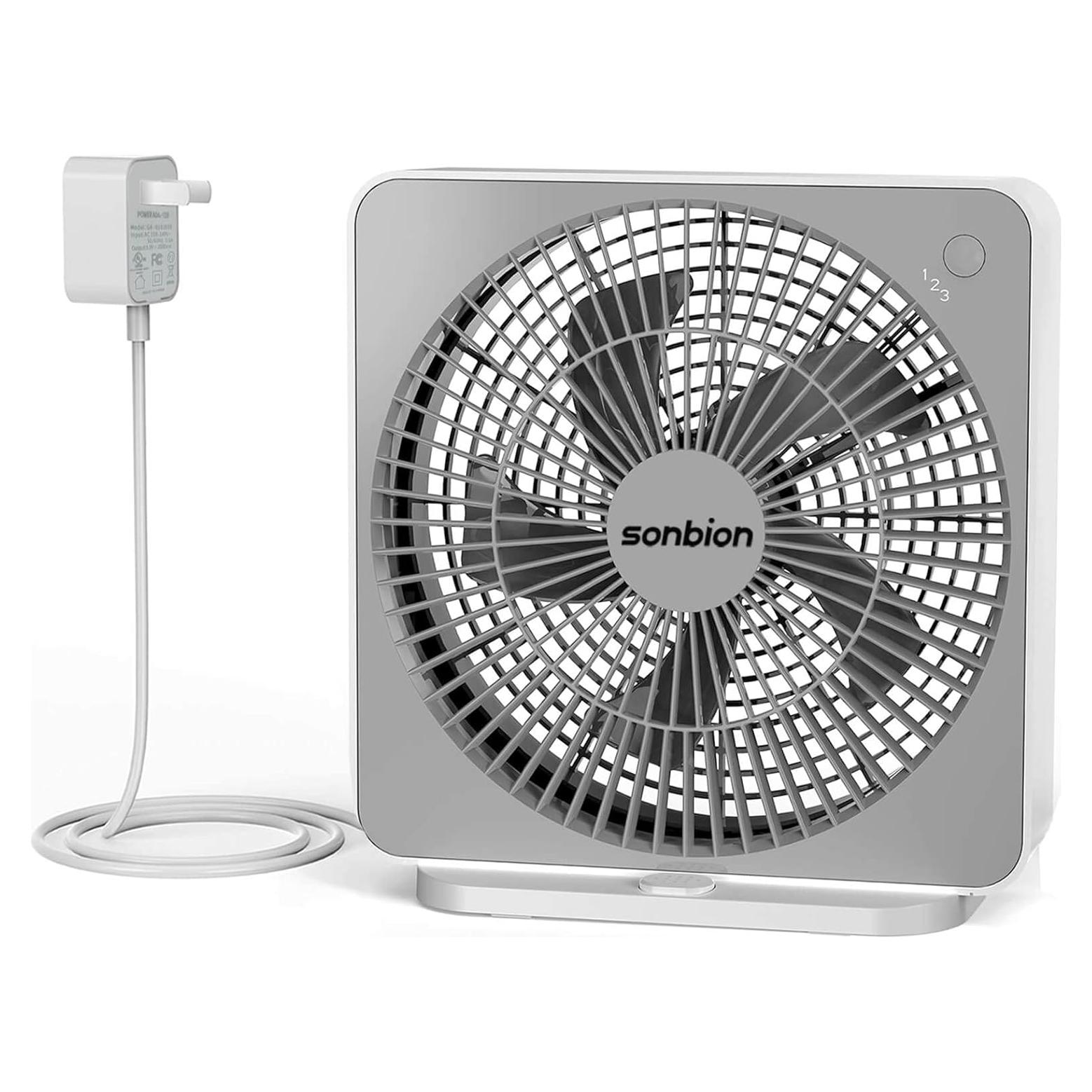 Ventilador de caja SONBION ZL2002Y 10" silencioso 3 velocidades
