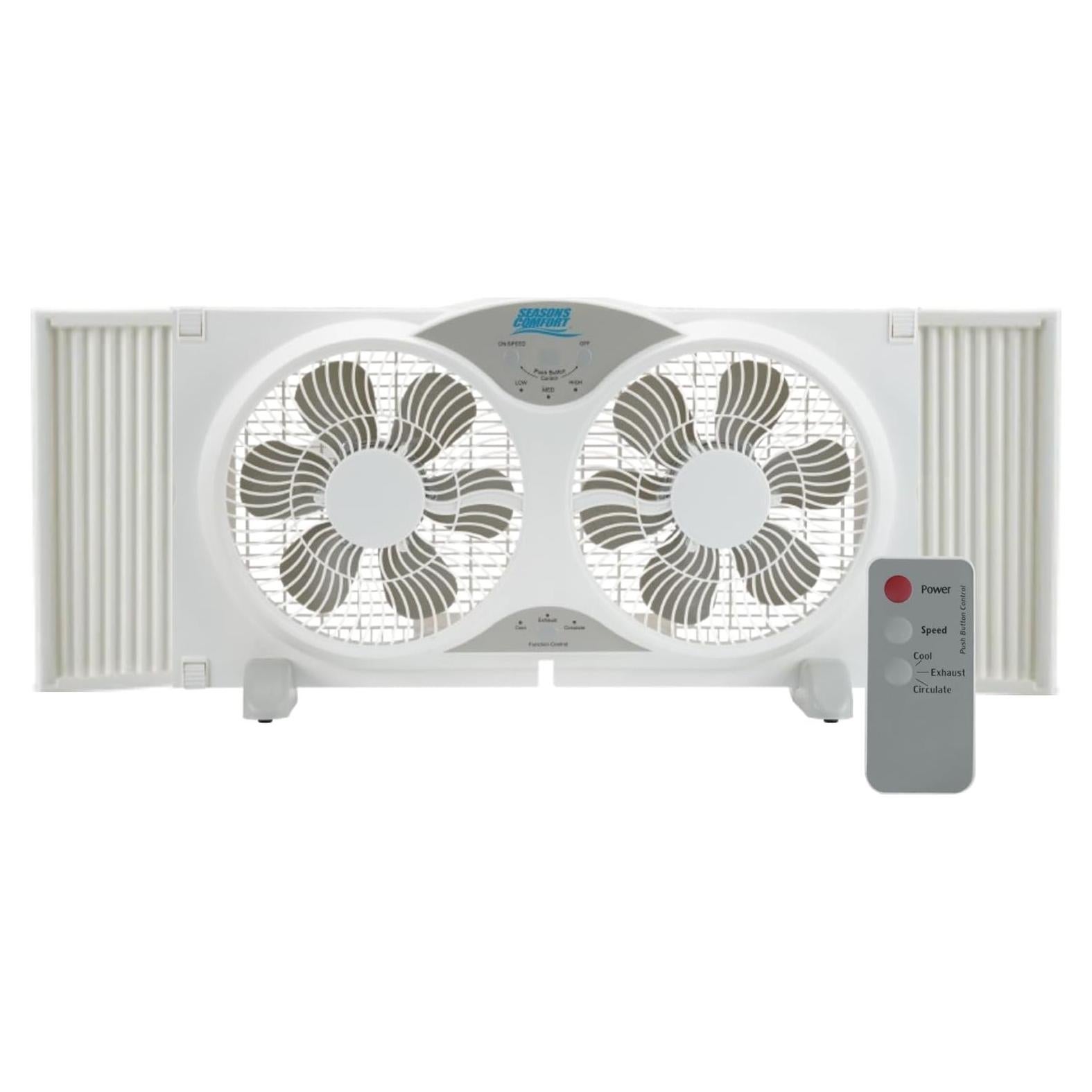 Ventilador de Ventana Doble Seasons Comfort 9" Twin 3 Velocidades