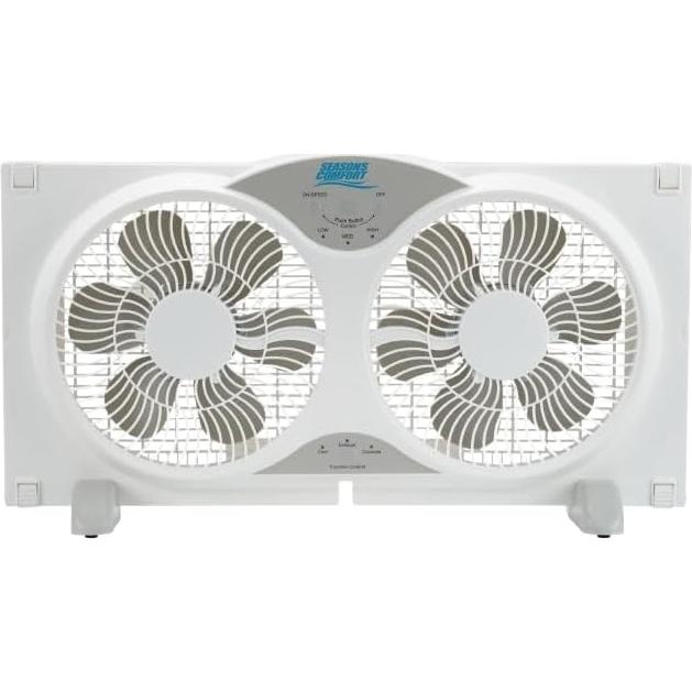 Ventilador de Ventana Doble Seasons Comfort 9" Twin 3 Velocidades