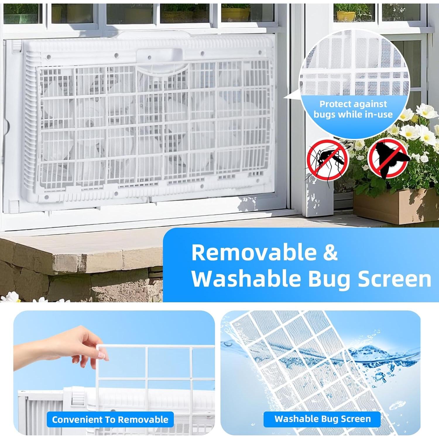 Ventilador de Ventana Doble BEYOND BREEZE 9" con Control Remoto