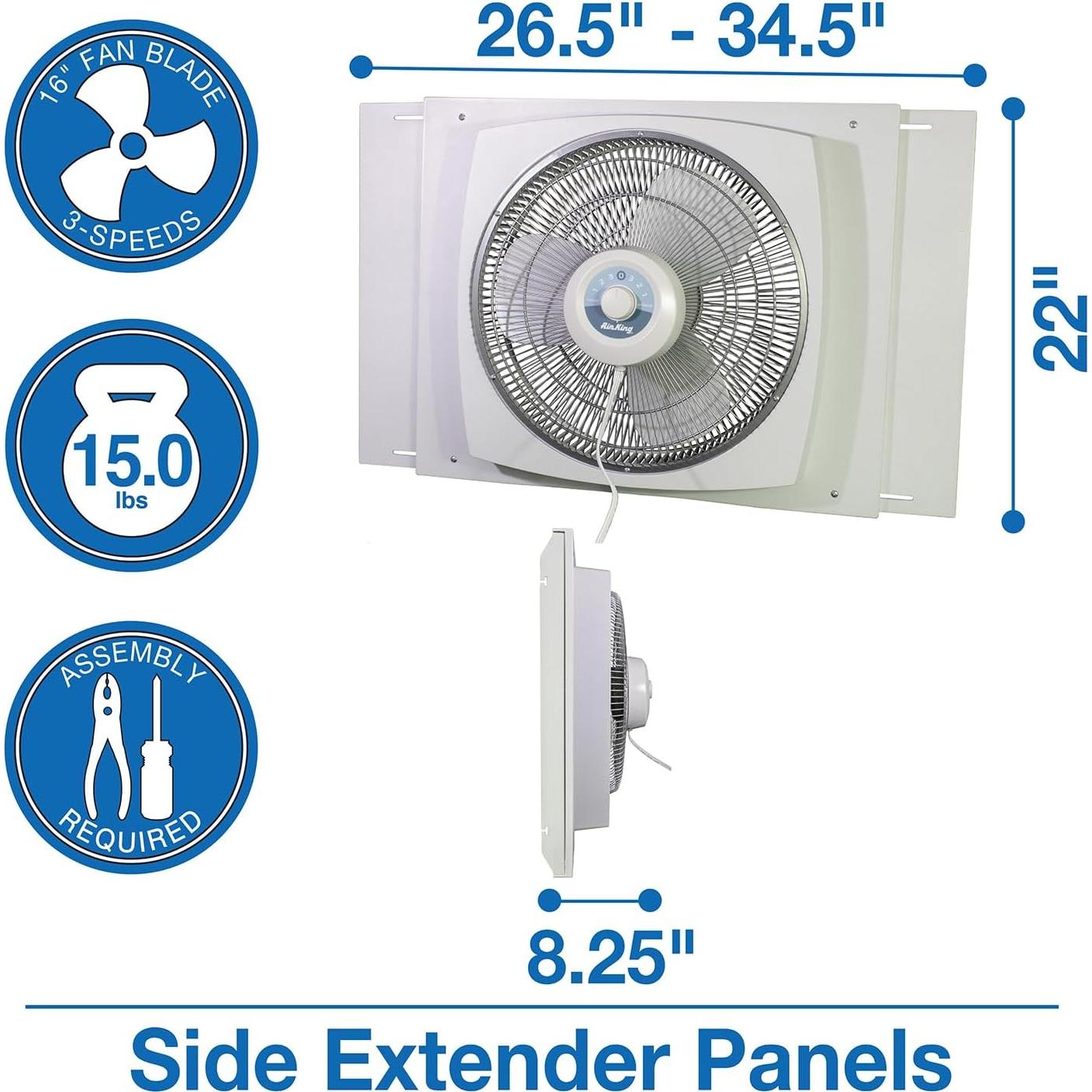 Ventilador de Ventana Air King 9155 40.64 cm Blanco 3 Velocidades