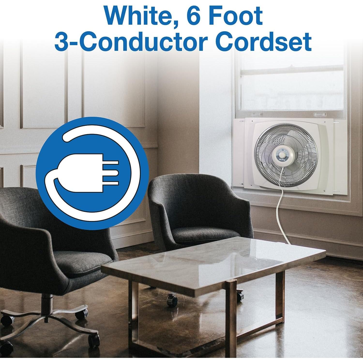 Ventilador de Ventana Air King 9155 40.64 cm Blanco 3 Velocidades