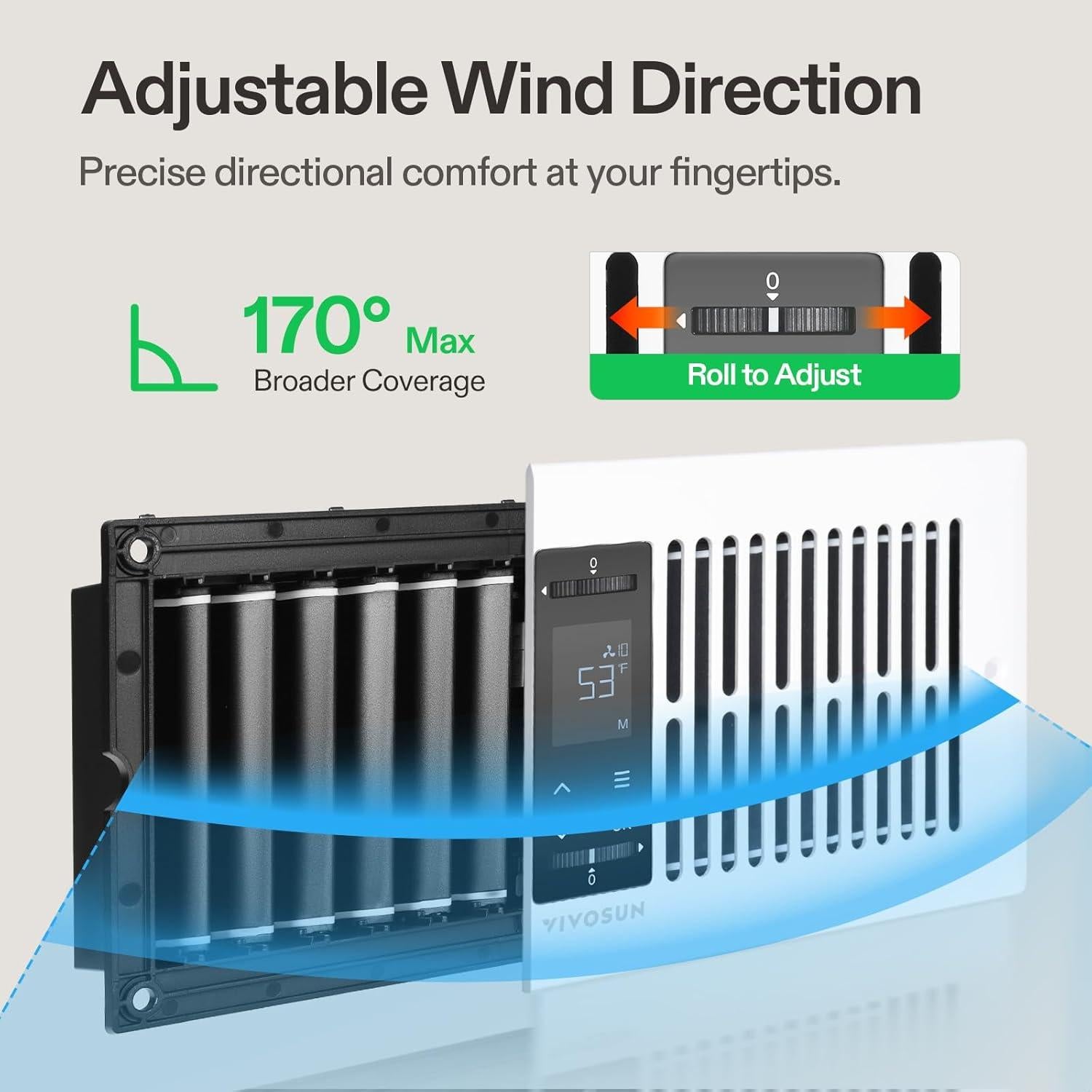 Ventilador Aumentador de Registro VIVOSUN 10 Velocidades Blanco