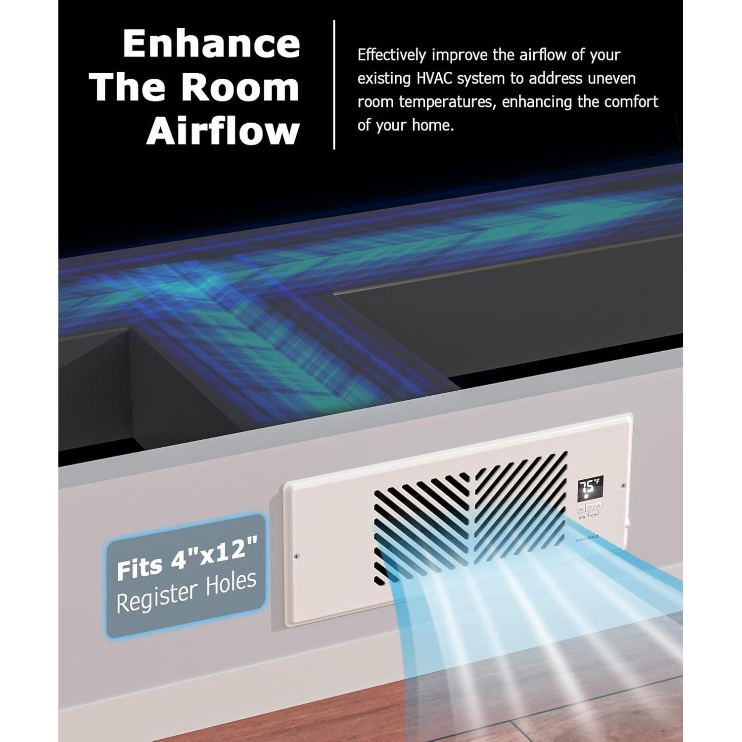 Ventilador Aumentador de Registro ATOM NEXUS Z412, 6W, 230V, Silencioso