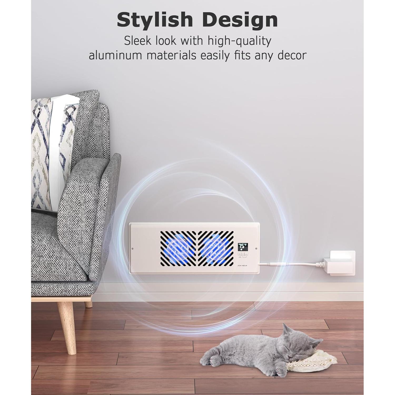 Ventilador Aumentador de Registro ATOM NEXUS Z412, 6W, 230V, Silencioso