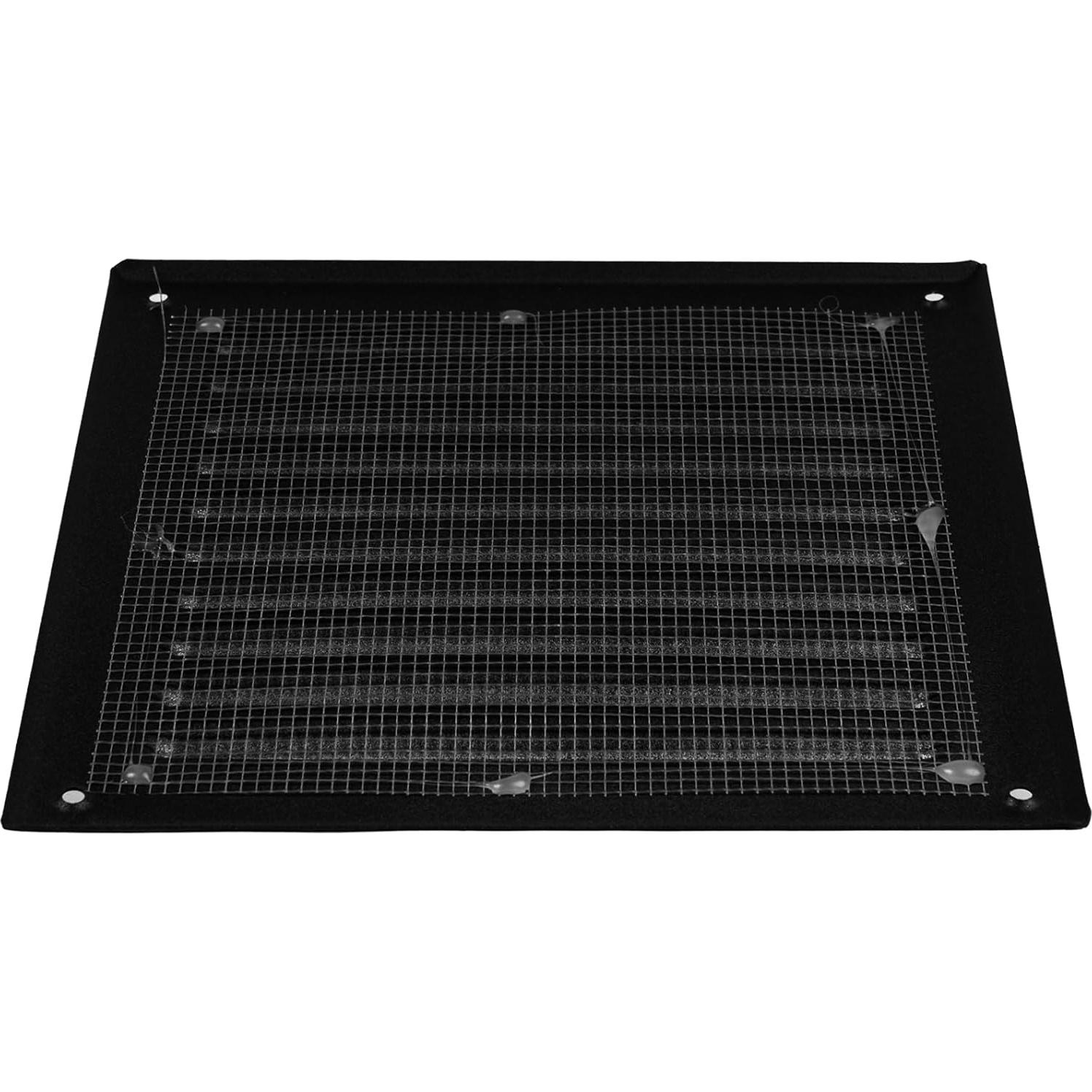 Rejilla de Ventilación Cuadrada 6x6" Acero Inoxidable Negro HVAC