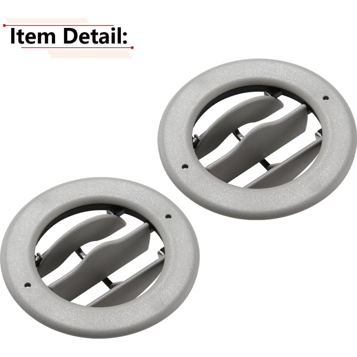 Ventilación de Aire en el Techo RLB-HILON 2PCS Gris