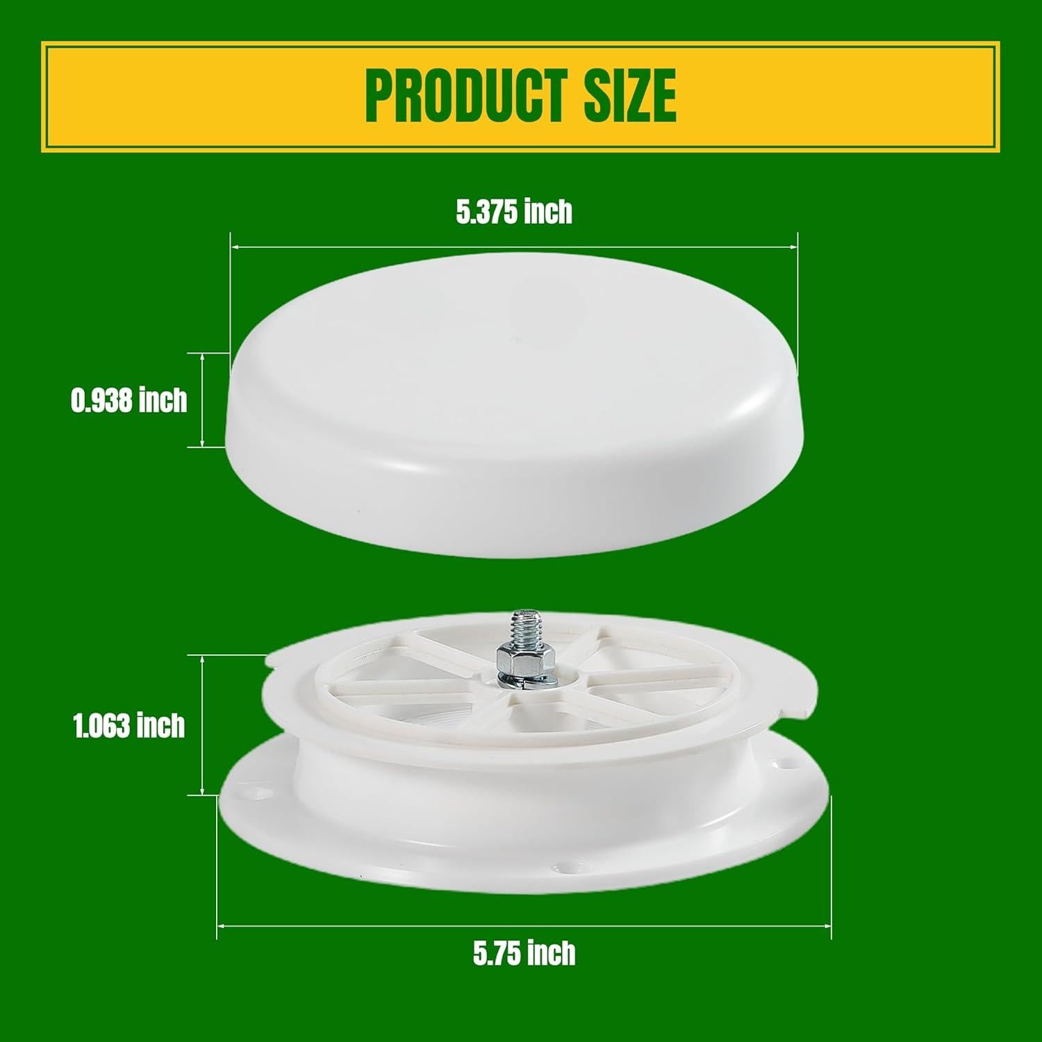 Ventilador de Techo RV NuFlySic 2 Pcs Impermeable Blanco