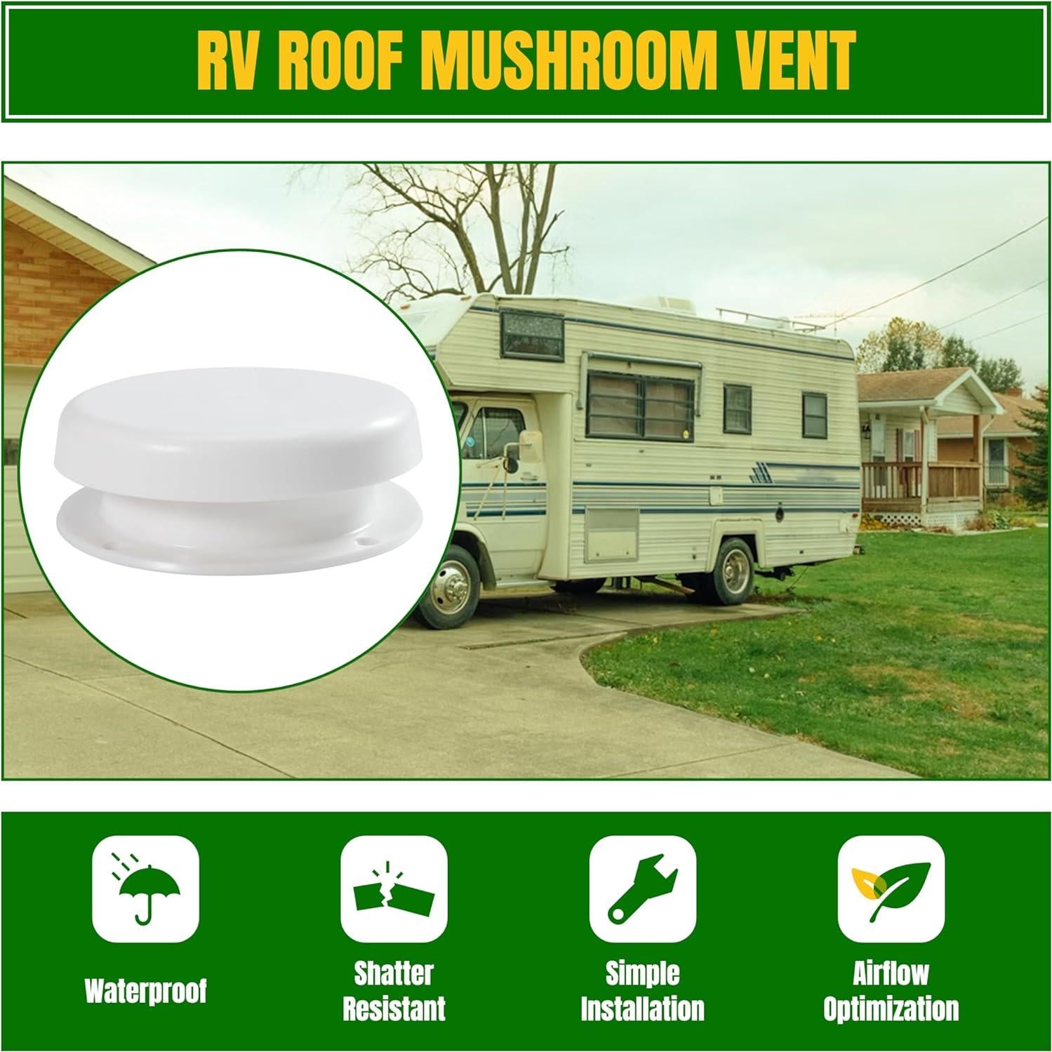 Ventilador de Techo RV NuFlySic 2 Pcs Impermeable Blanco