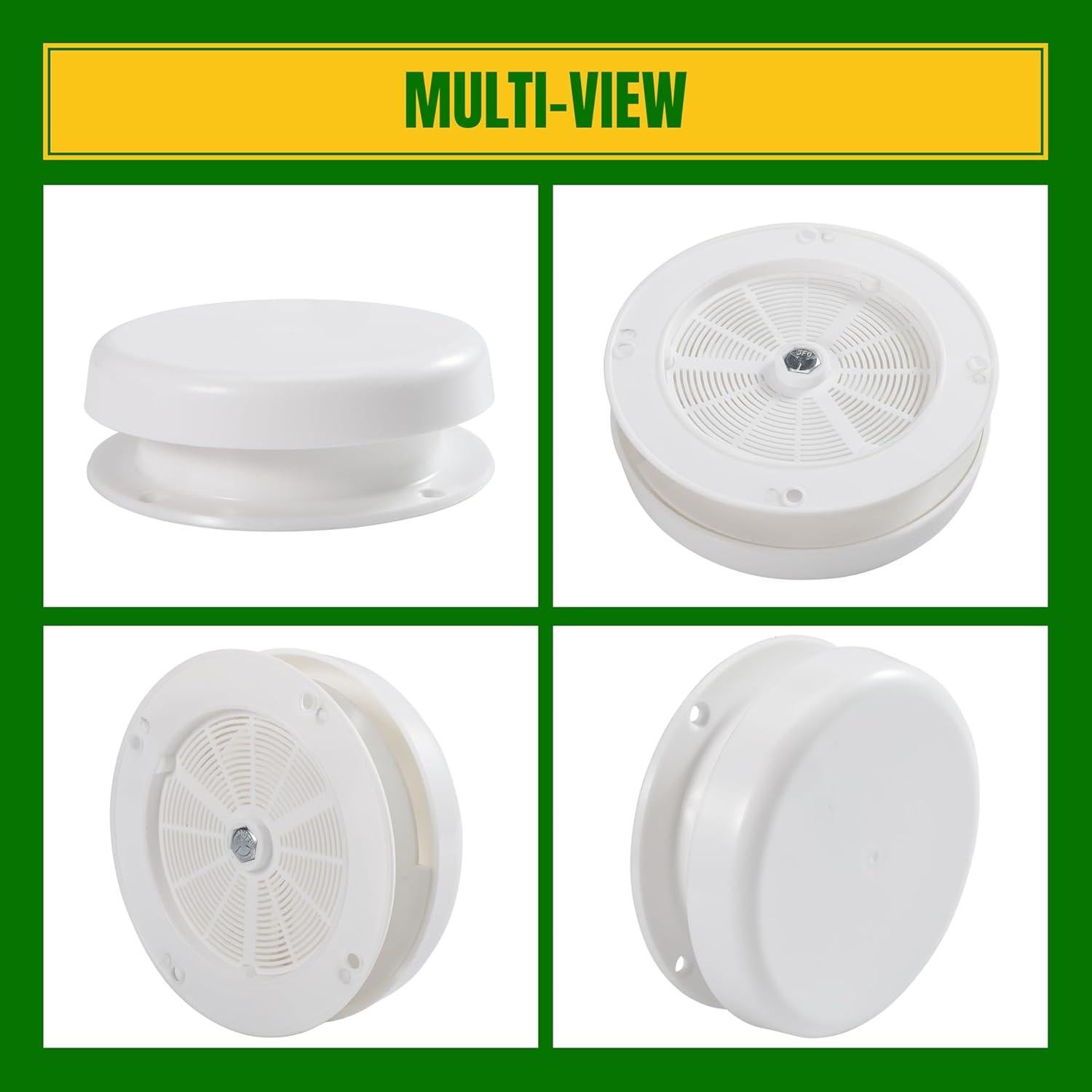 Ventilador de Techo RV NuFlySic 2 Pcs Impermeable Blanco