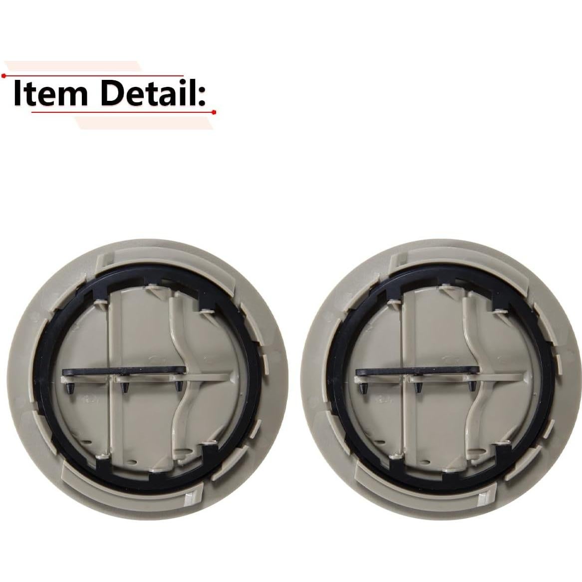 Ventilación de Aire Techo RLB-HILON 2PCS Beige Compatible Chevy/GMC