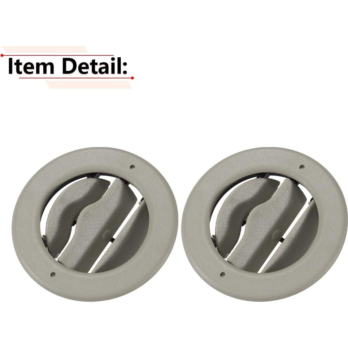 Ventilación de Aire Techo RLB-HILON 2PCS Beige Compatible Chevy/GMC