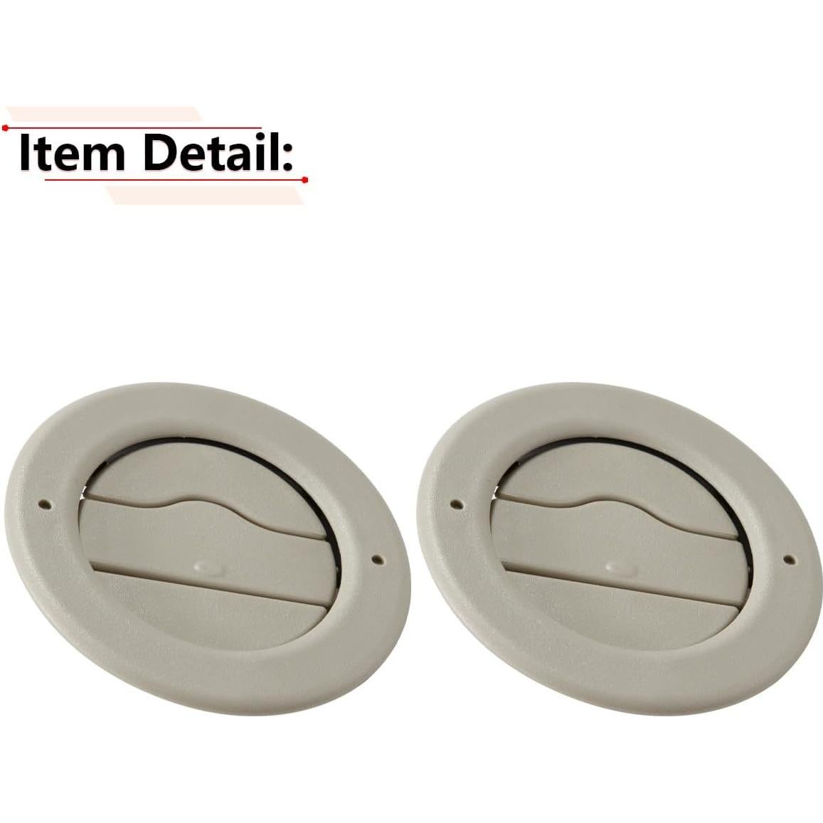 Ventilación de Aire Techo RLB-HILON 2PCS Beige Compatible Chevy/GMC