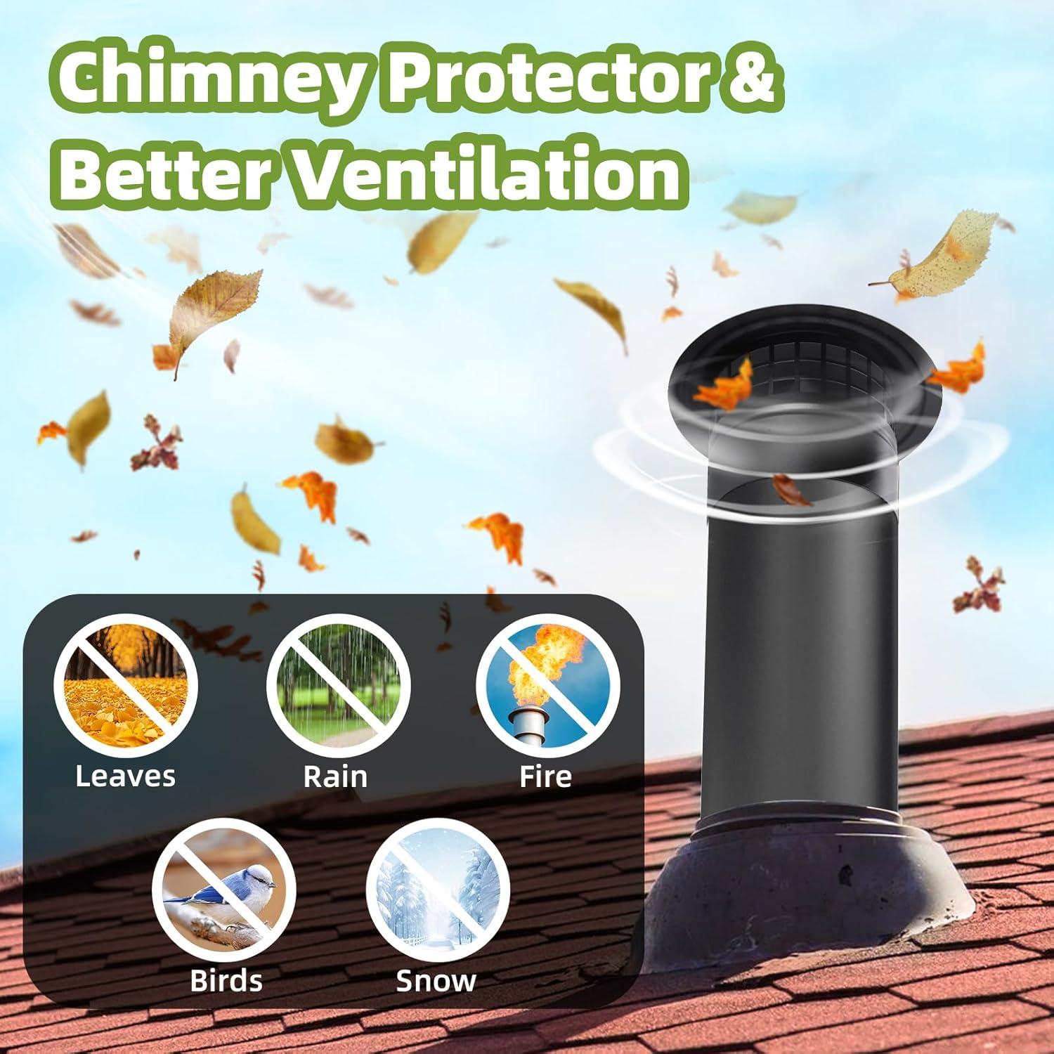 Tapa de Chimenea Redonda 4 Pulgadas Acero Galvanizado CLLOMAGY