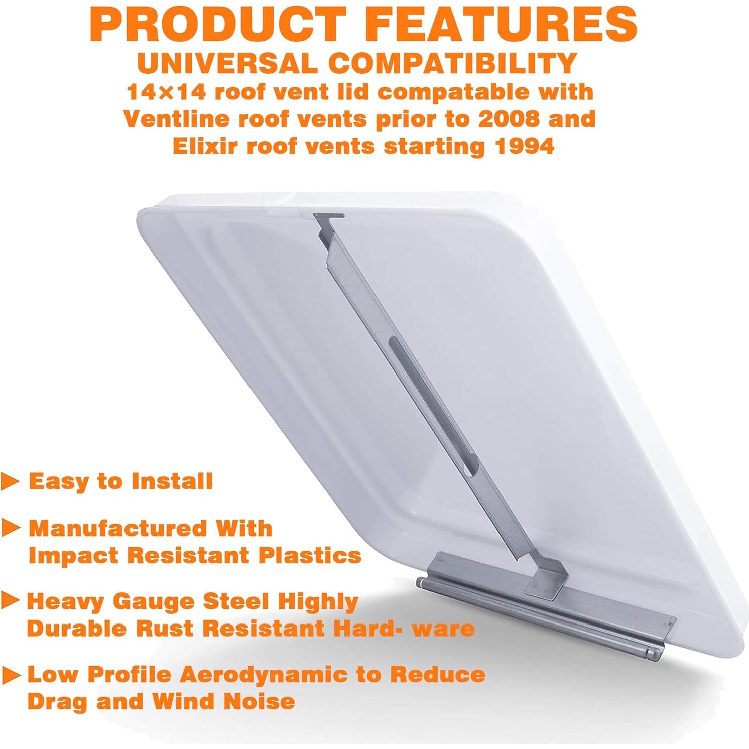 Cubierta de Ventilación de Techo 14" LuckySlycyc para RV