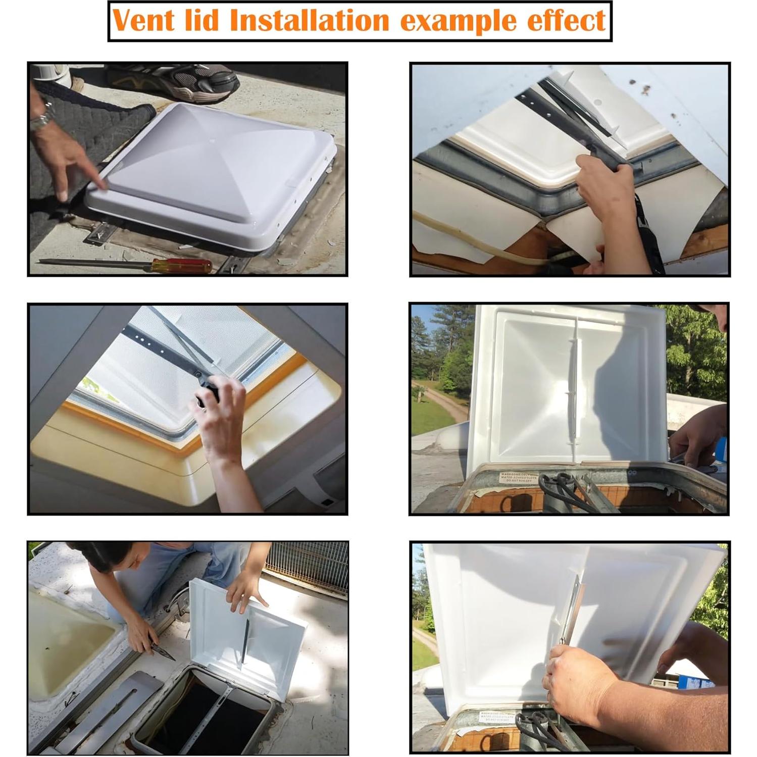 Cubierta de Ventilación de Techo 14" LuckySlycyc para RV