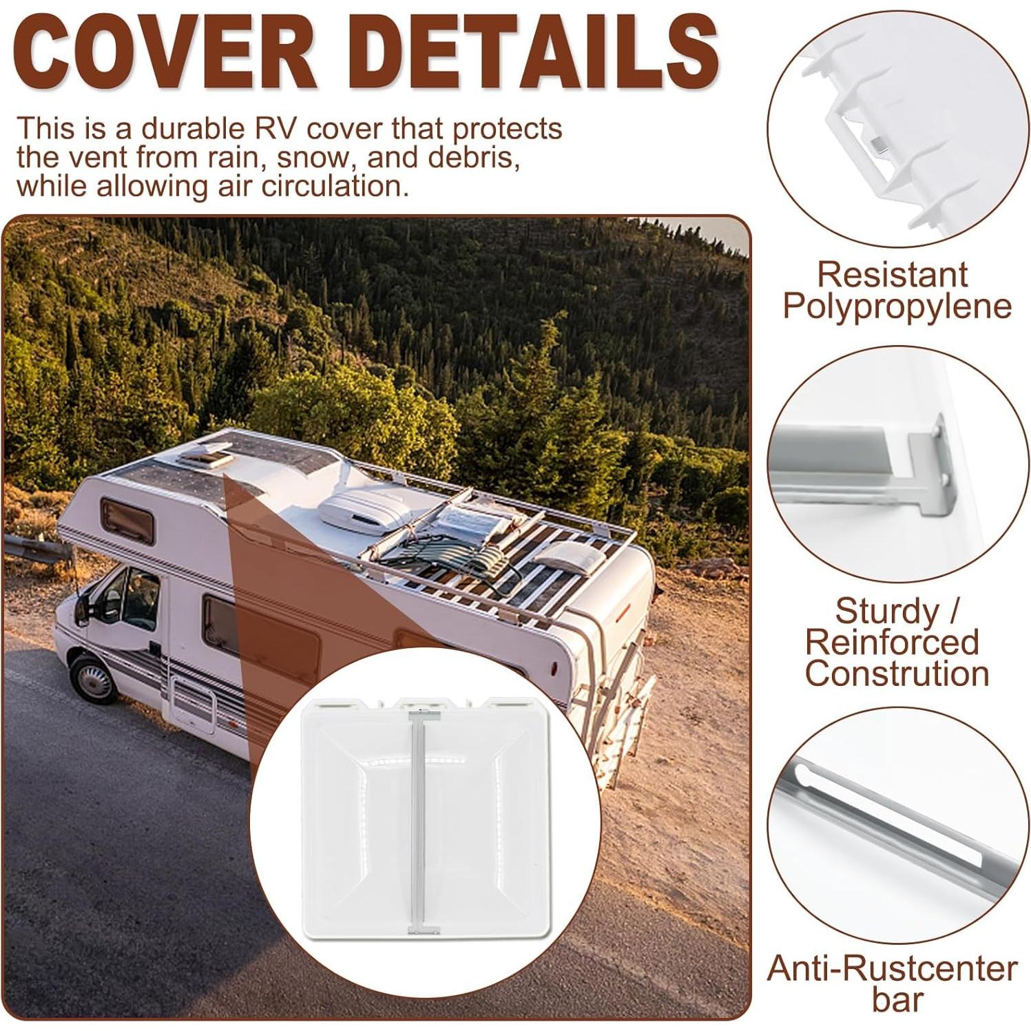 Tapa de Ventilación Universal Wadoy 33x33 cm para RV y Camper