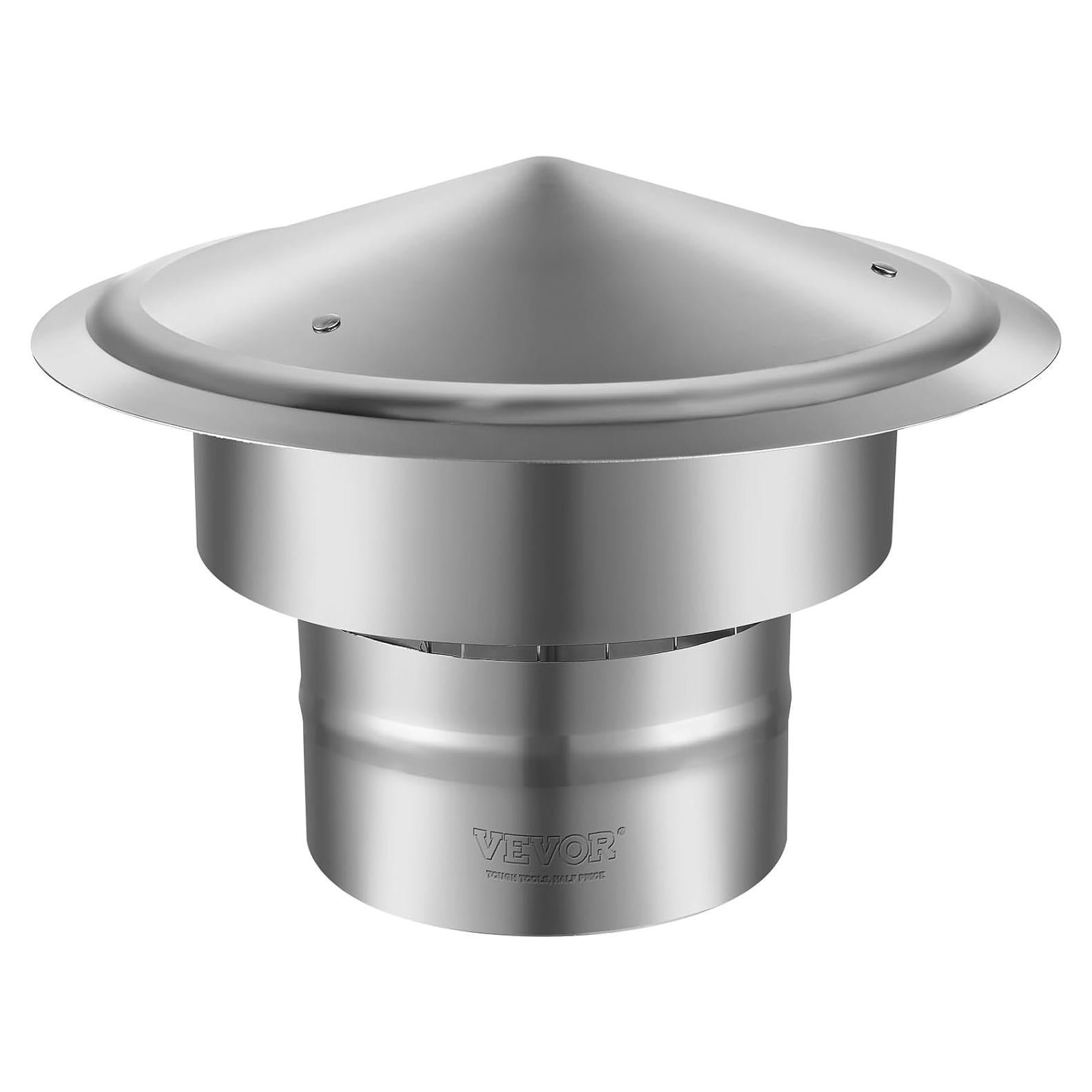 Tapa de Chimenea VEVOR 150 mm Acero Inoxidable 304 Todo Clima