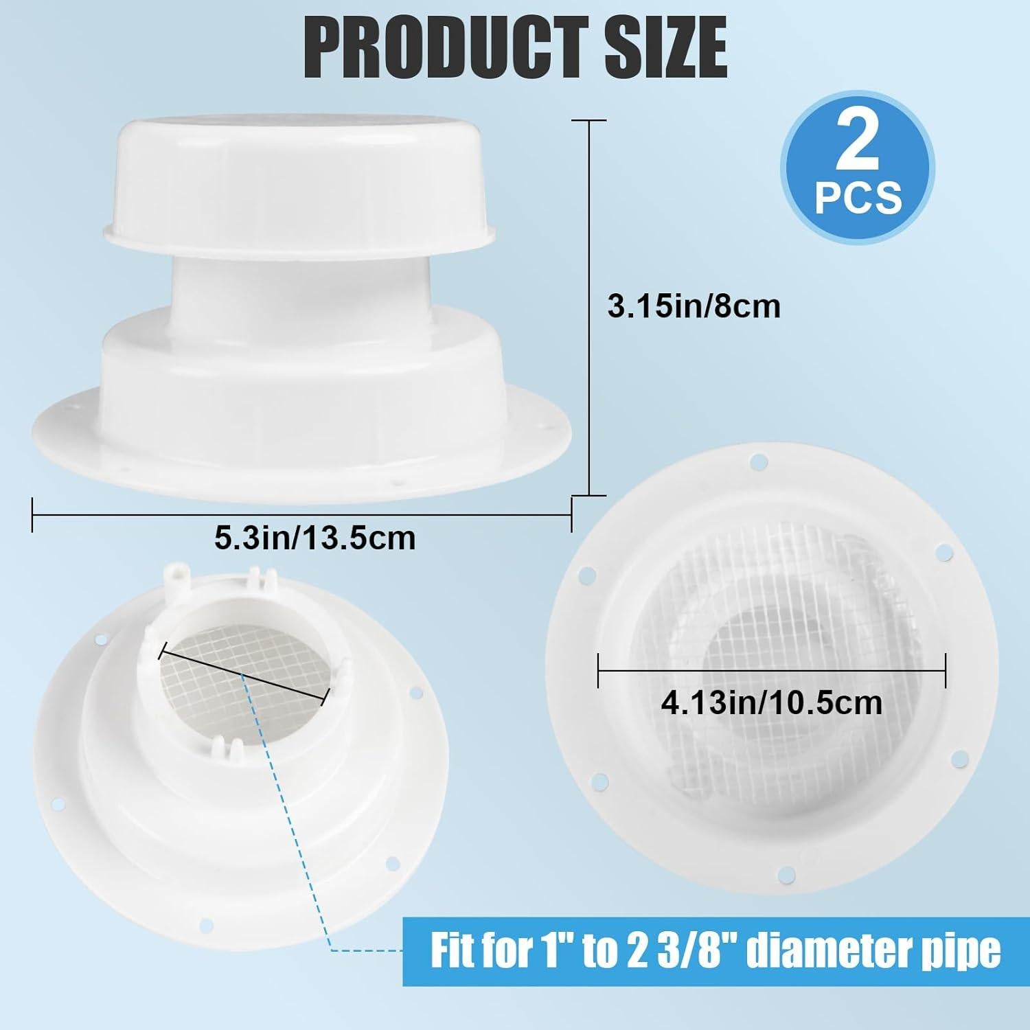 Kit de Tapas de Ventilación para RV Succulentlovers 2 Piezas