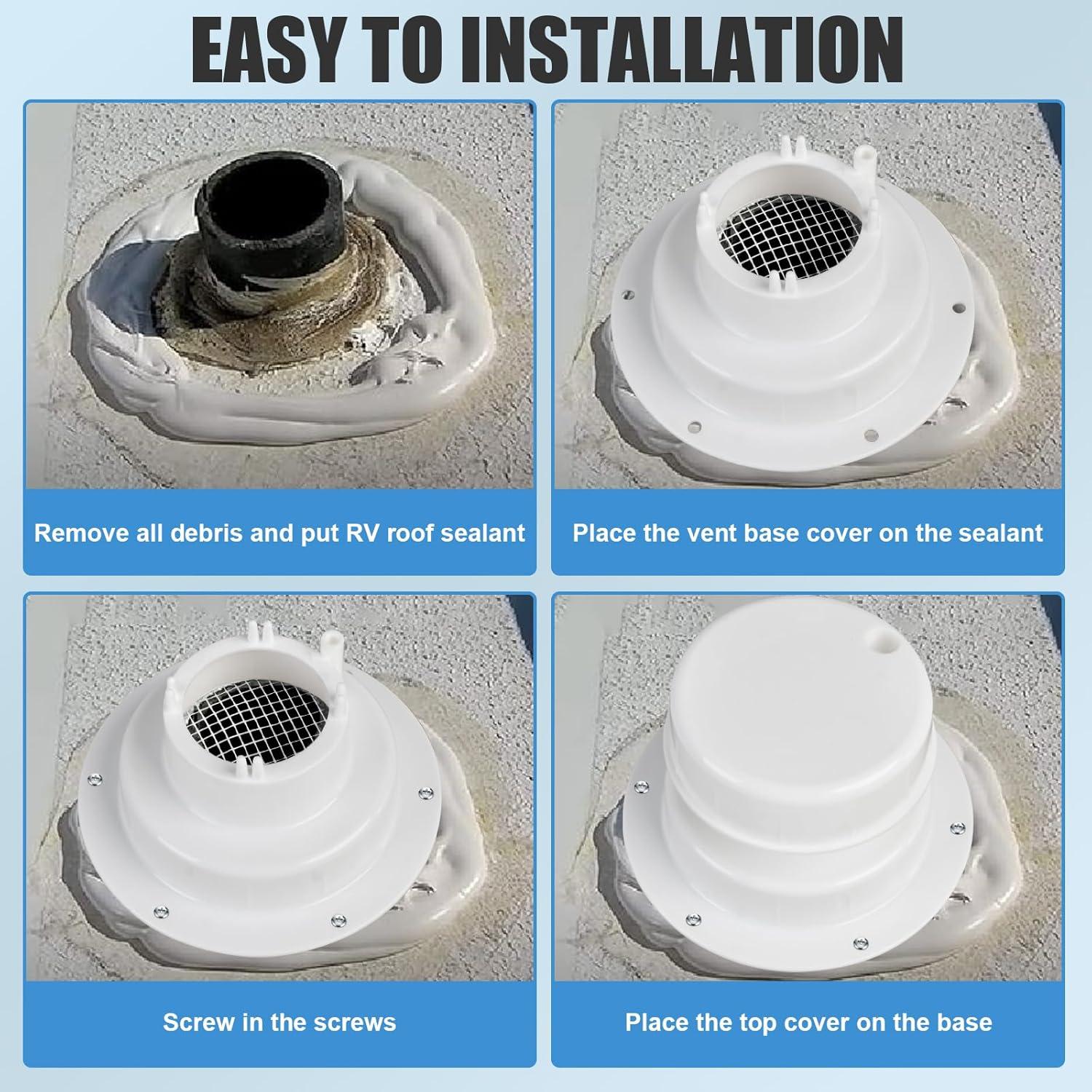 Kit de Tapas de Ventilación para RV Succulentlovers 2 Piezas