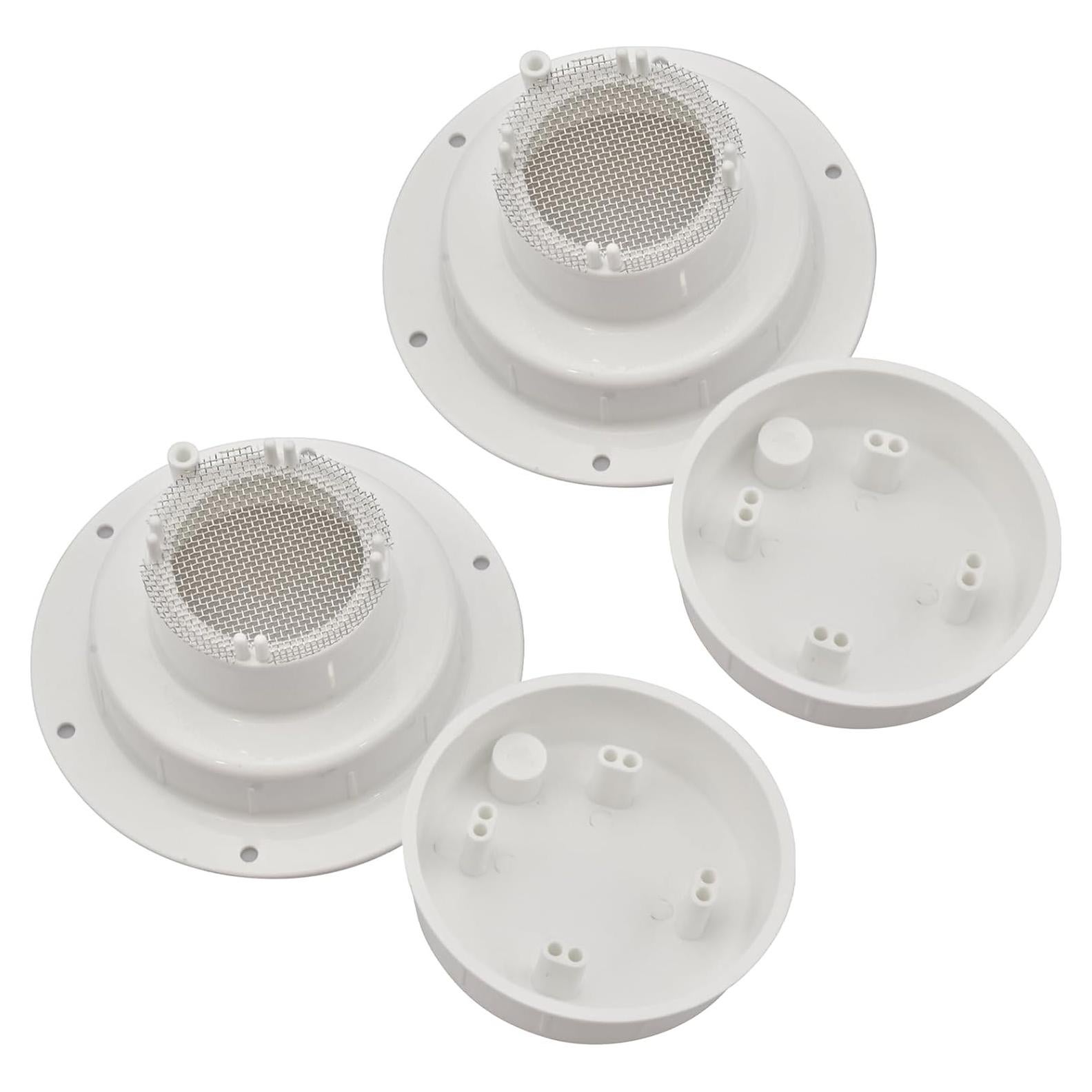 Kit de Ventilación RVGUARD con Pantalla, Paquete de 2, Blanco