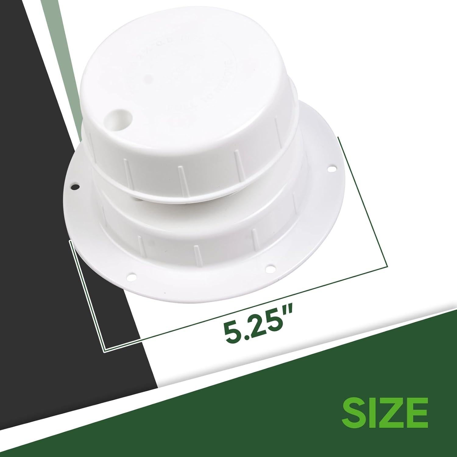 Kit de Ventilación RVGUARD con Pantalla, Paquete de 2, Blanco