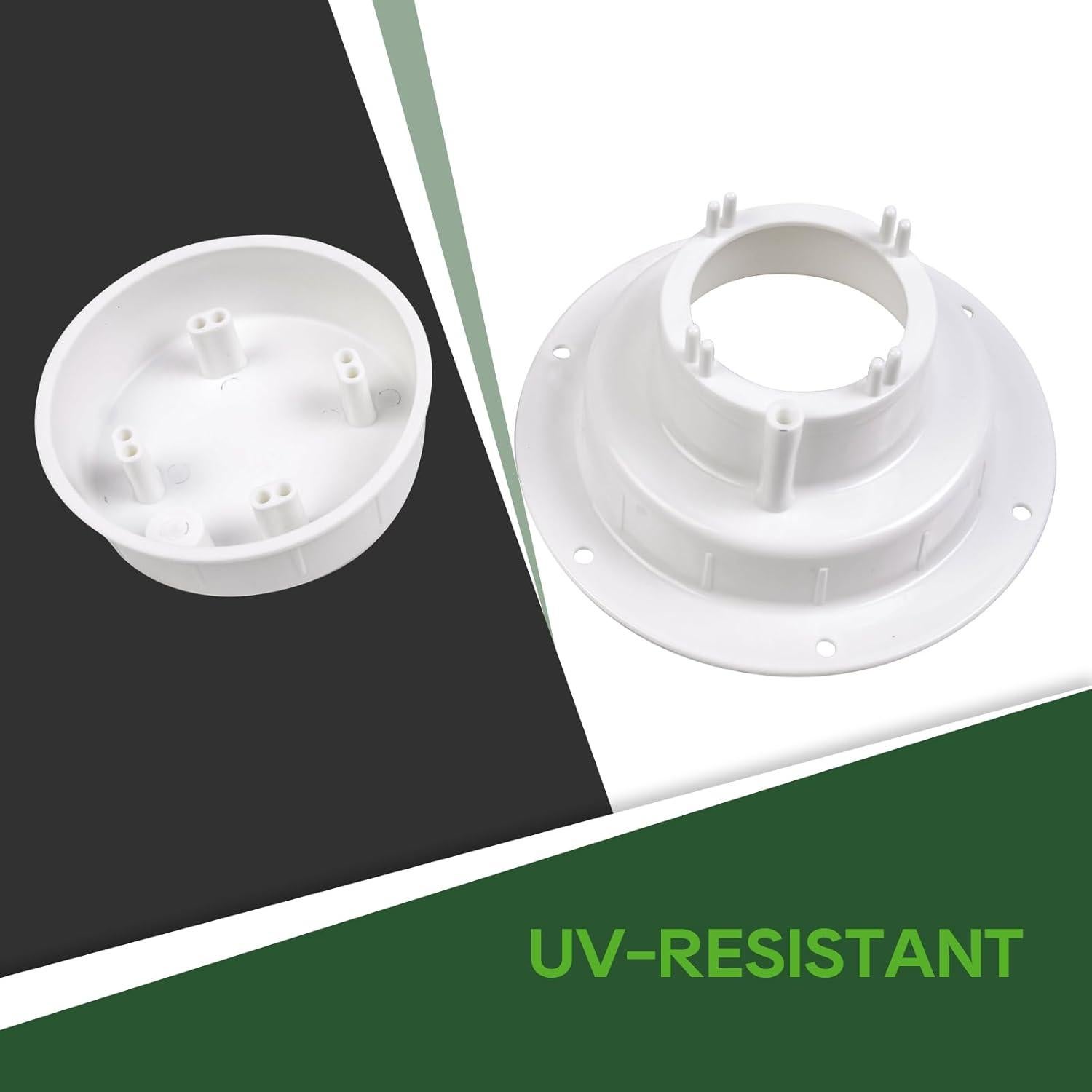 Kit de Ventilación RVGUARD con Pantalla, Paquete de 2, Blanco