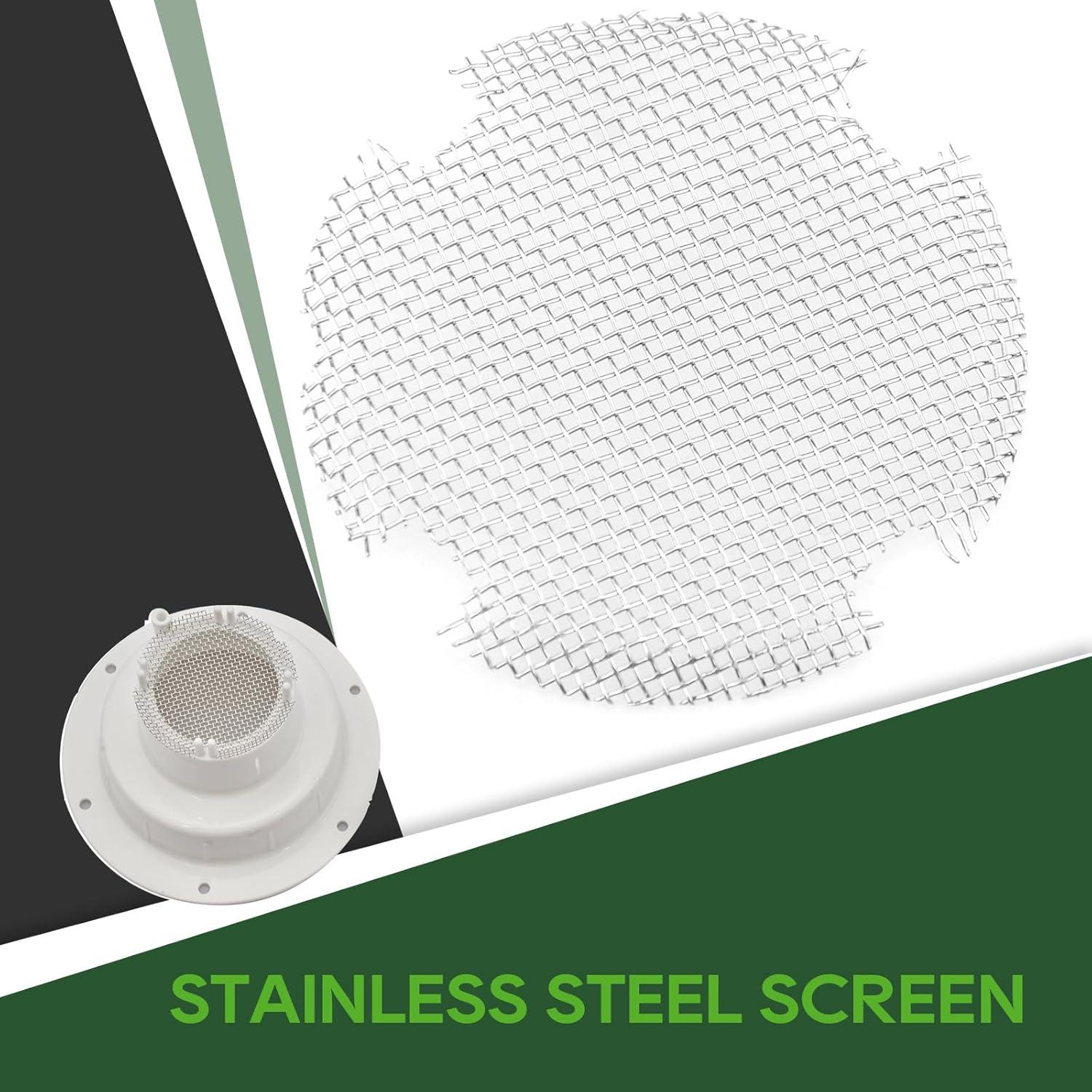 Kit de Ventilación RVGUARD con Pantalla, Paquete de 2, Blanco