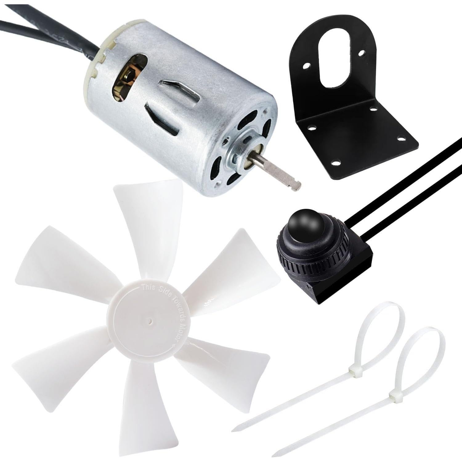 Aspa de Ventilador de 6" MZNOWSEA con Motor D-Shaft 12V