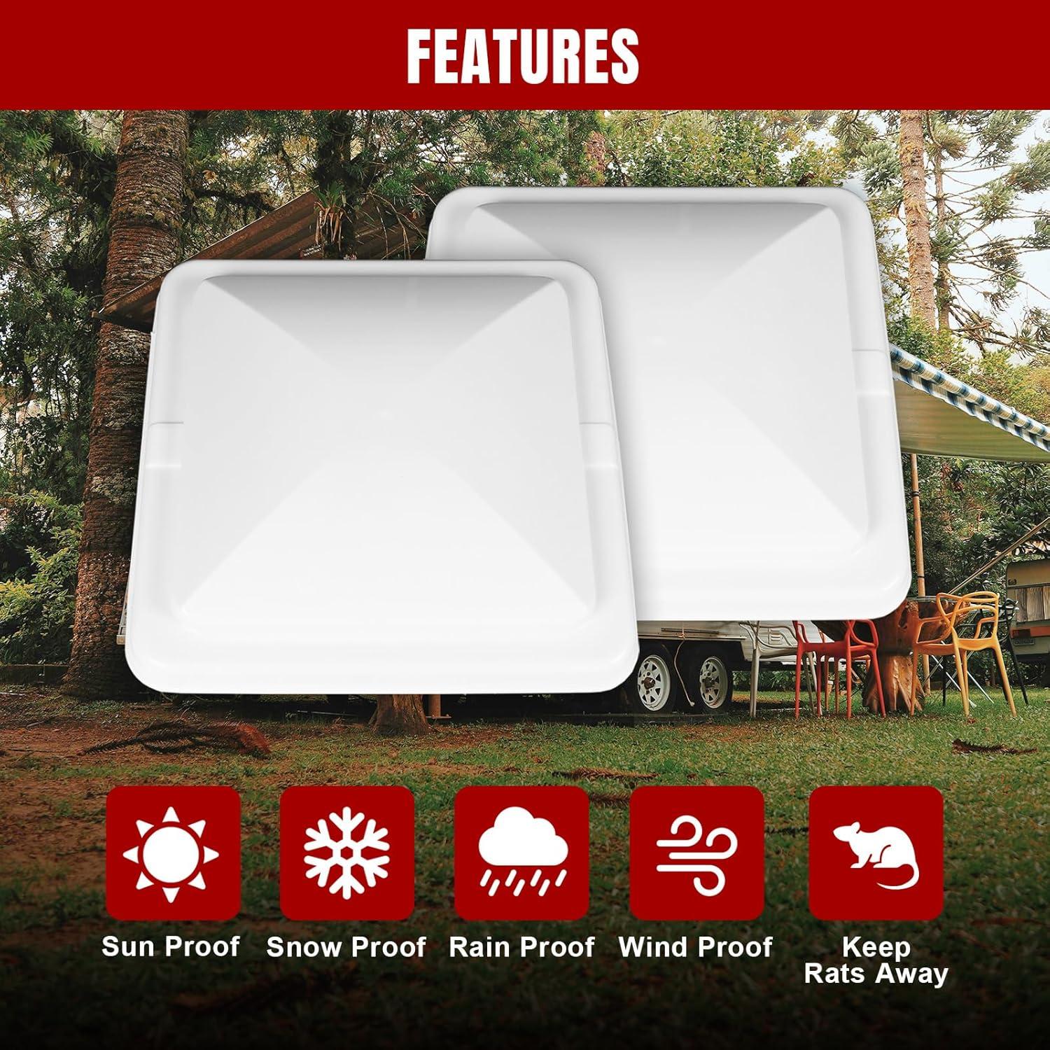 Juego de 2 Cubiertas de Ventilación Techo Jack Boss 35.56 cm