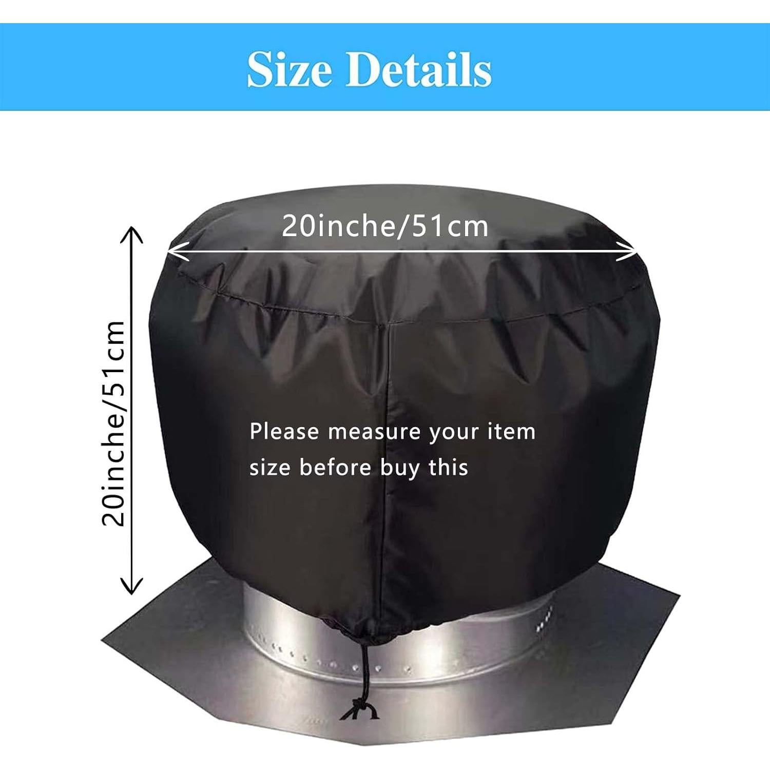 Cubiertas de Ventilador de Techo ONCALLJH 51x51cm Impermeables - Paquete de 2