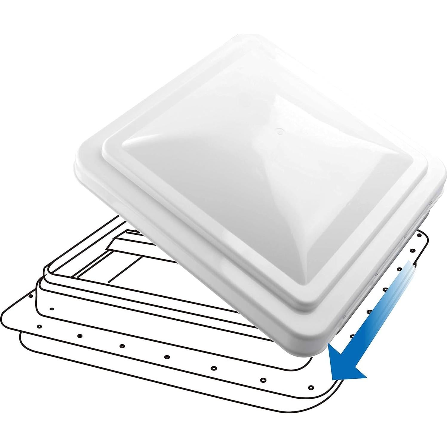 Cubierta de Ventilación de Techo RVGUARD 37.5 cm Blanca - Paquete de 2