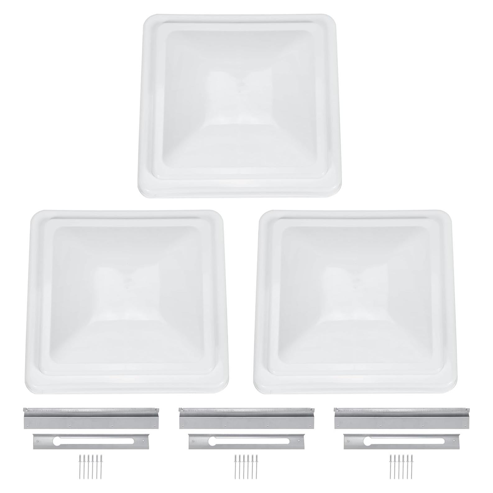 HECASA 3 Pcs Cubierta de Ventilación de Techo RV 14" Blanco