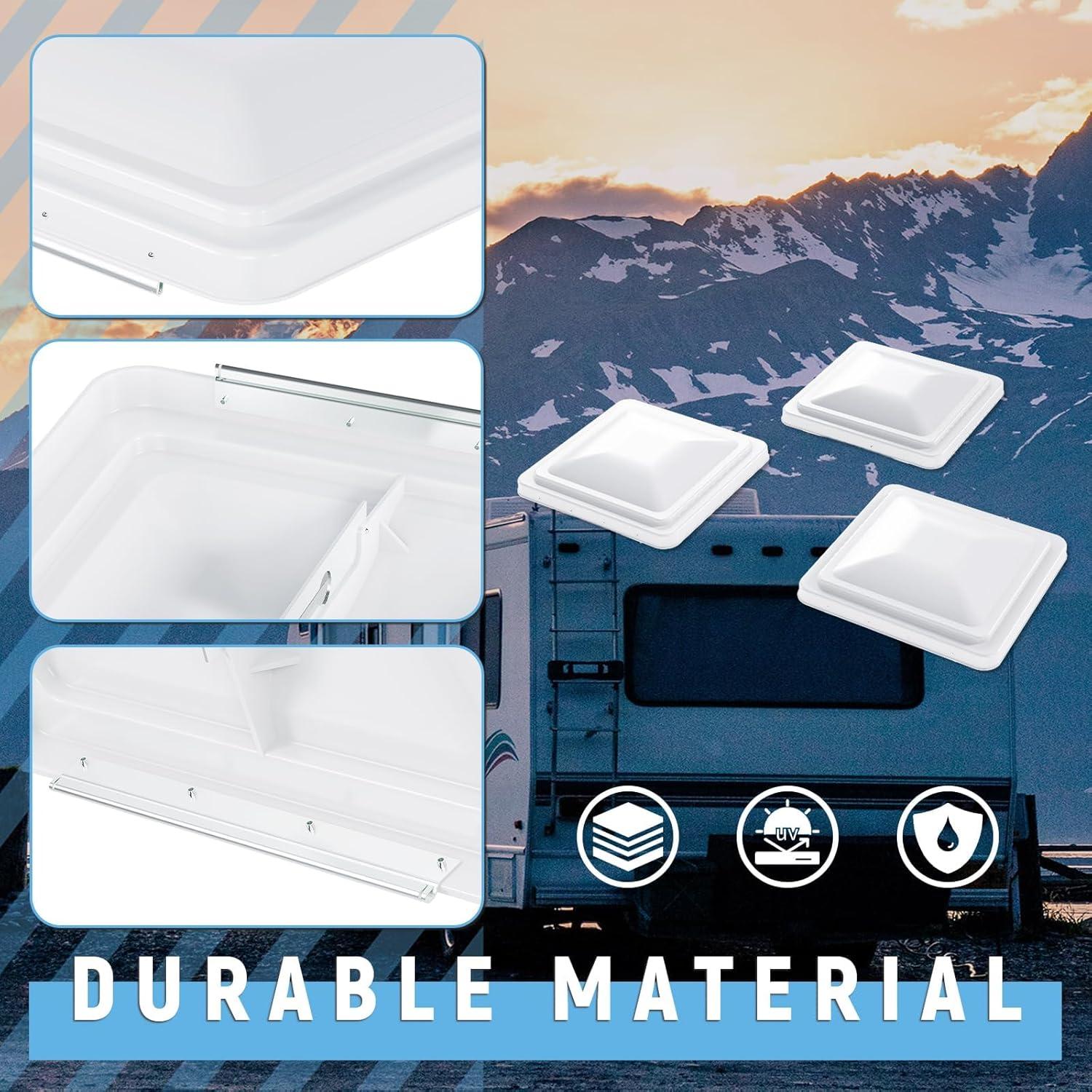 HECASA 3 Pcs Cubierta de Ventilación de Techo RV 14" Blanco