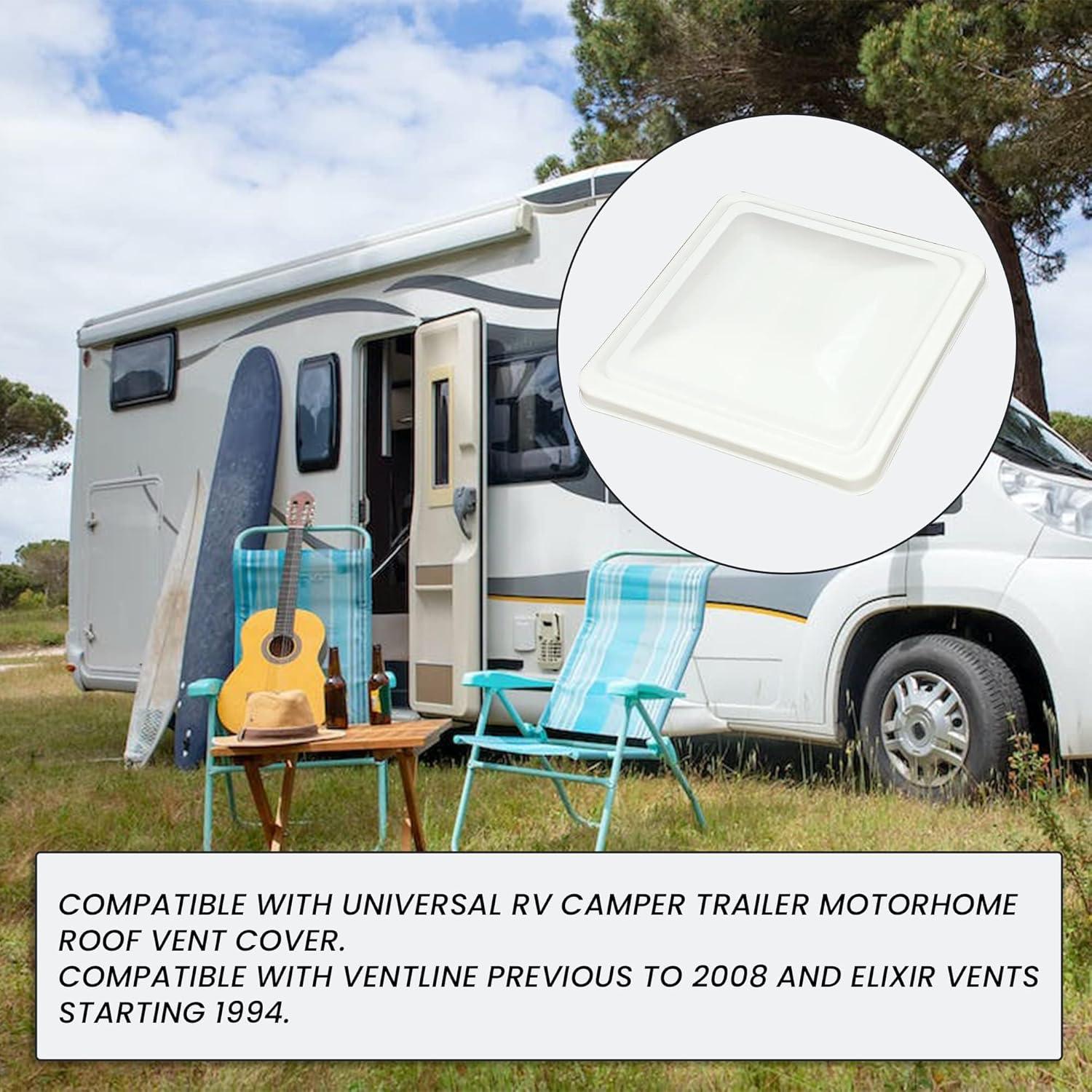 HECASA 3 Pcs Cubierta de Ventilación de Techo RV 14" Blanco