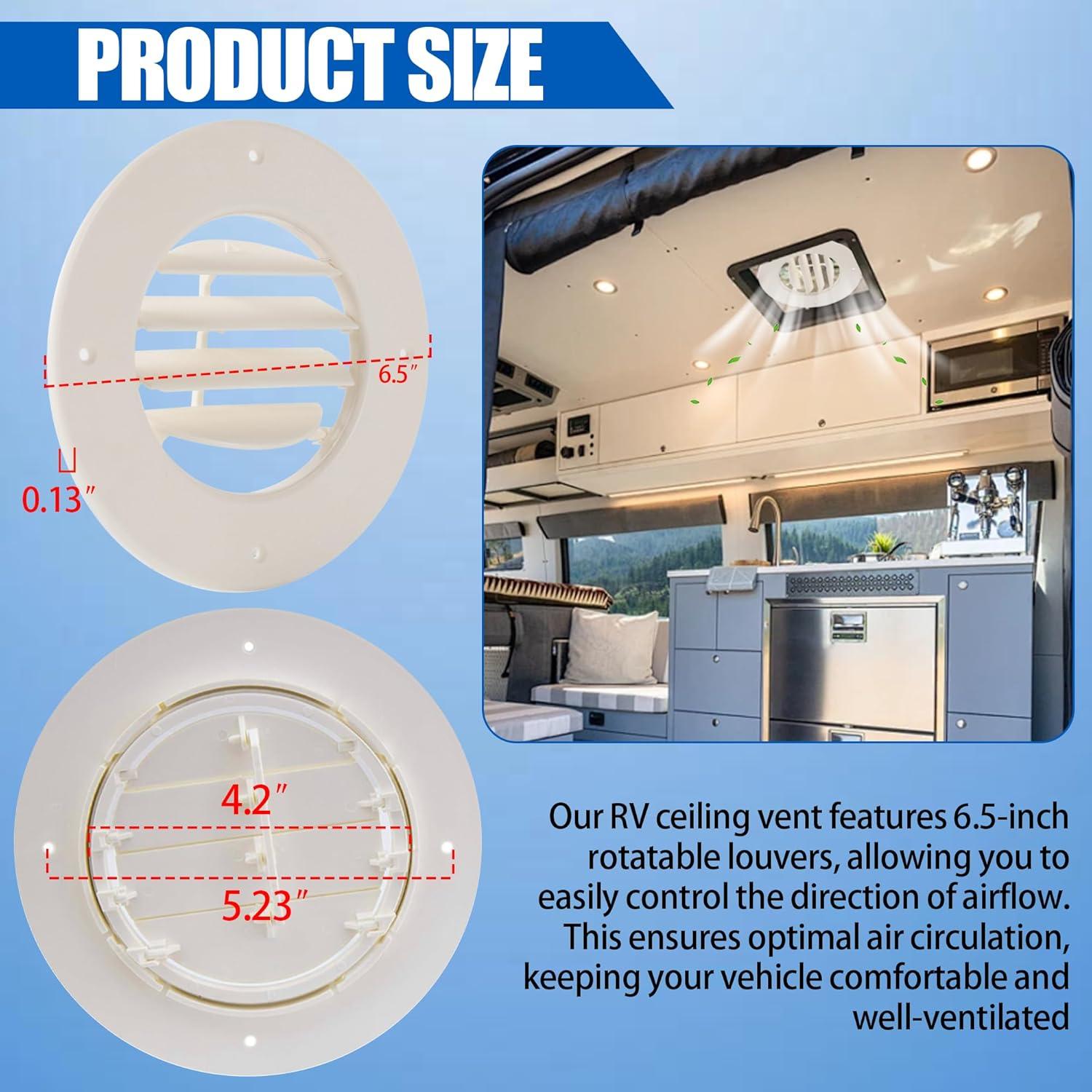 Cubiertas de Ventilación de Techo para RV Calvana 5 Piezas