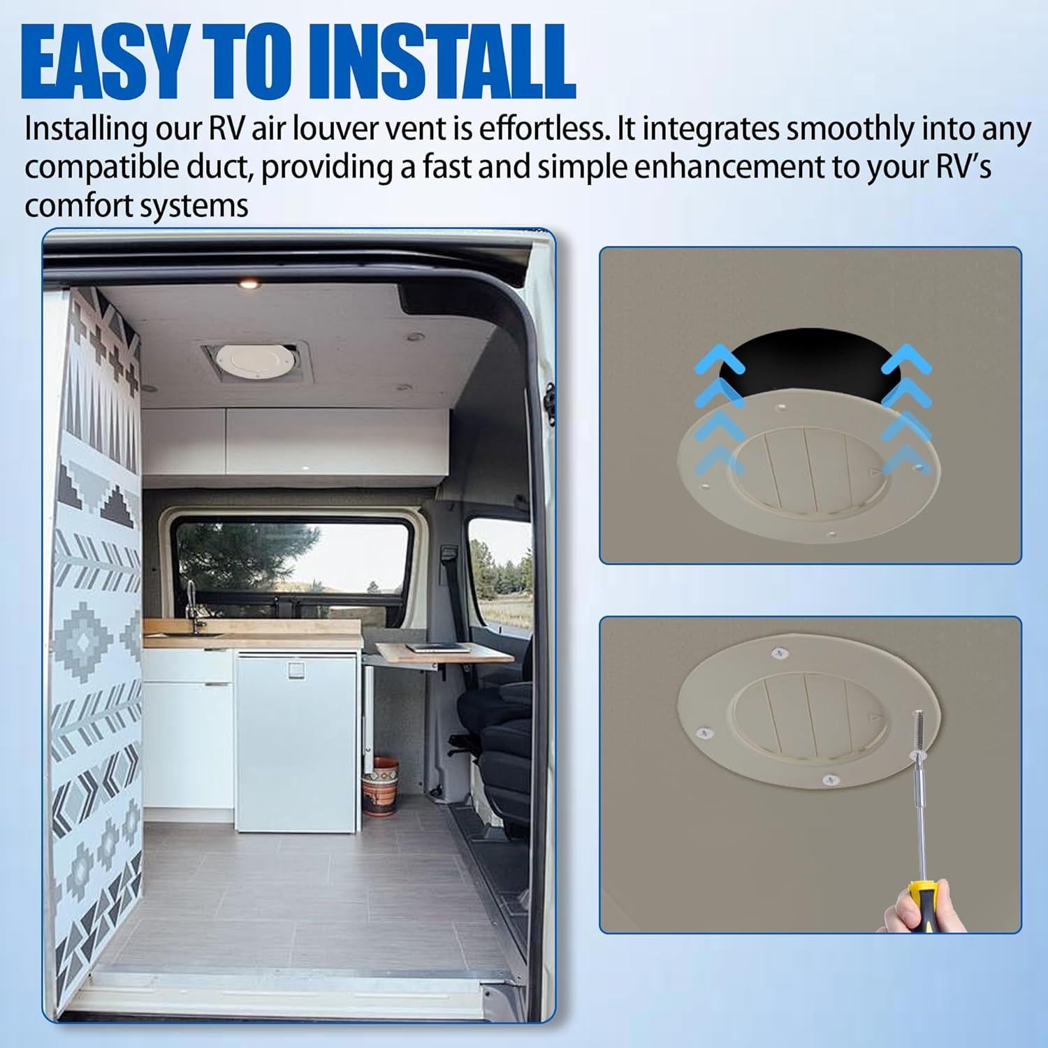 Cubiertas de Ventilación de Techo para RV Calvana 5 Piezas