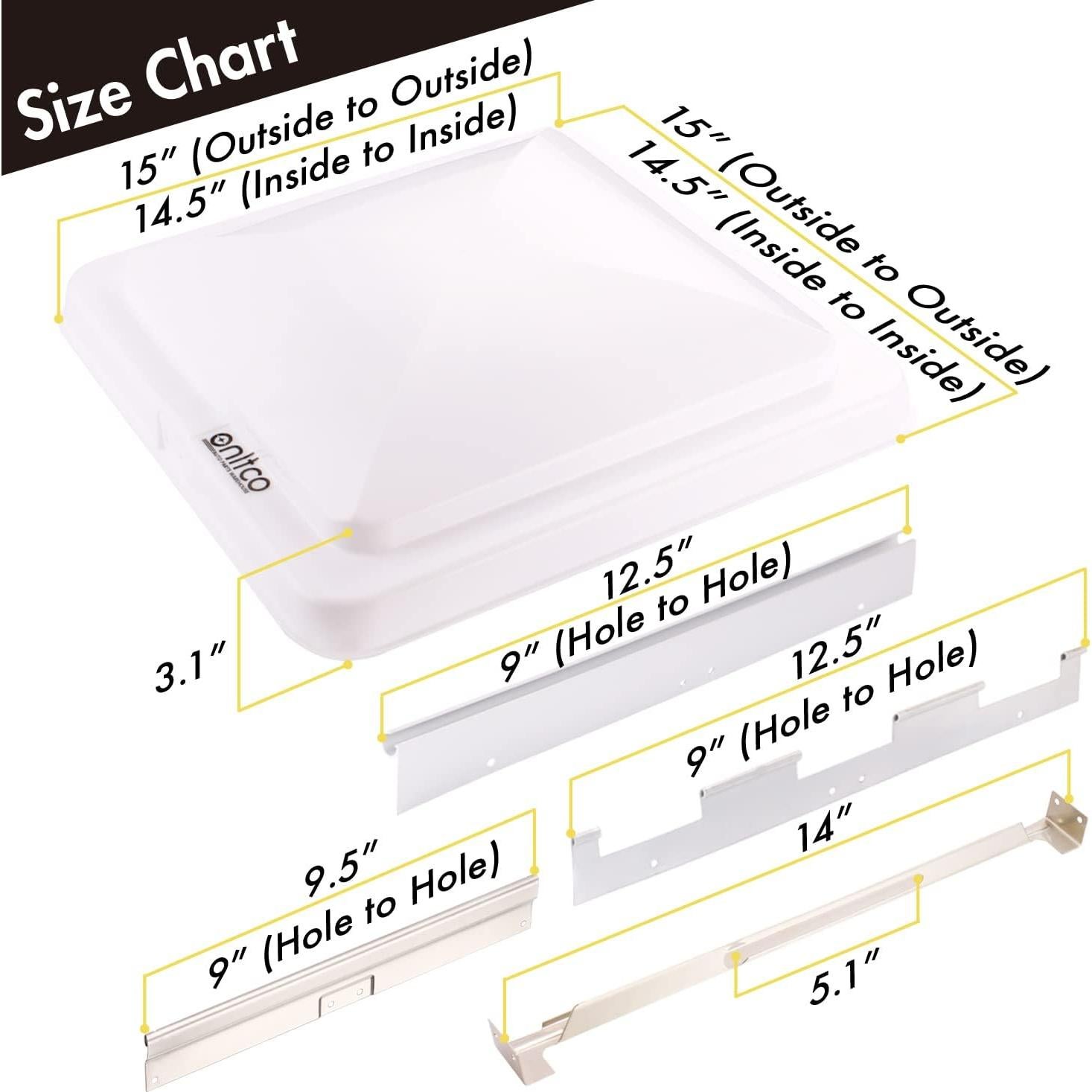 Cubiertas de Ventilación para RV ONLTCO LT-RV002-MANU - Paquete de 2