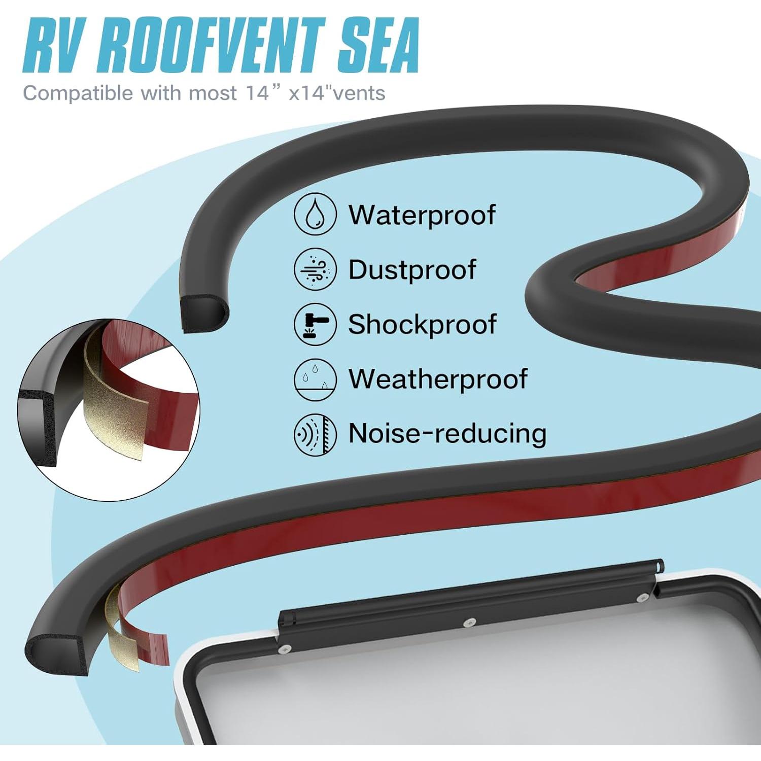 Cubierta de Ventilación para Techo de RV ACOVER 14"x14"