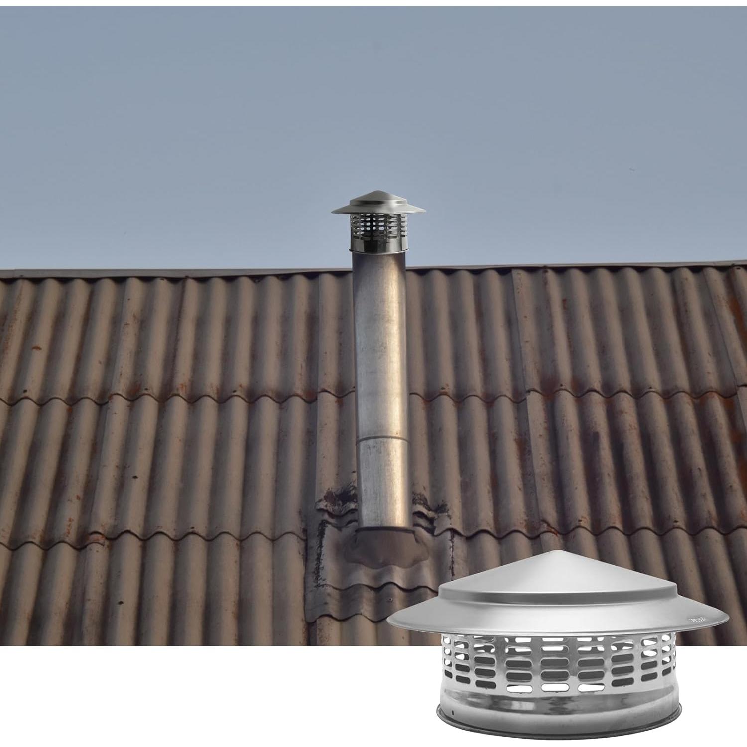 Tapa de Chimenea Redonda SOEKAVIA 200mm Acero Inoxidable