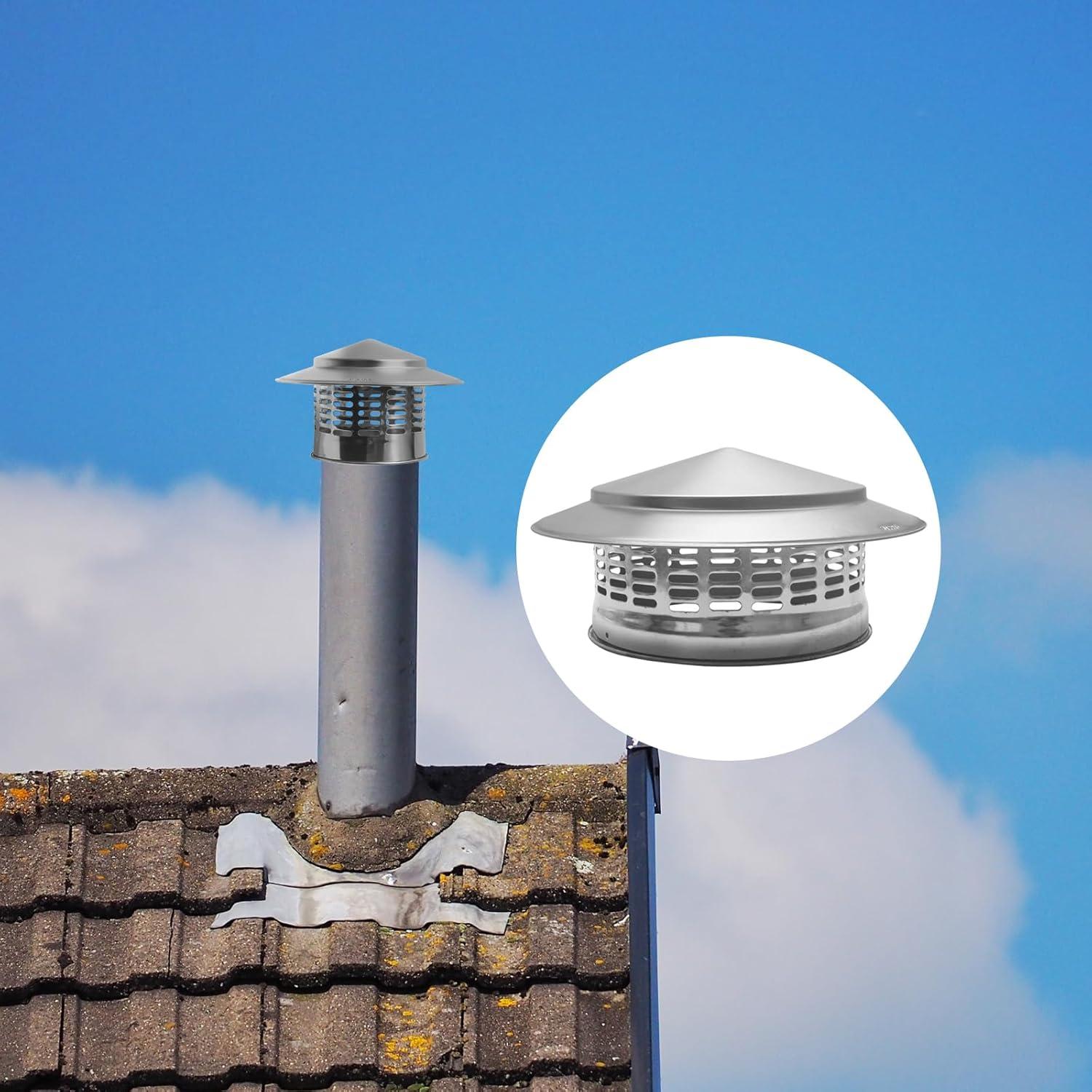 Tapa de Chimenea Redonda SOEKAVIA 200mm Acero Inoxidable