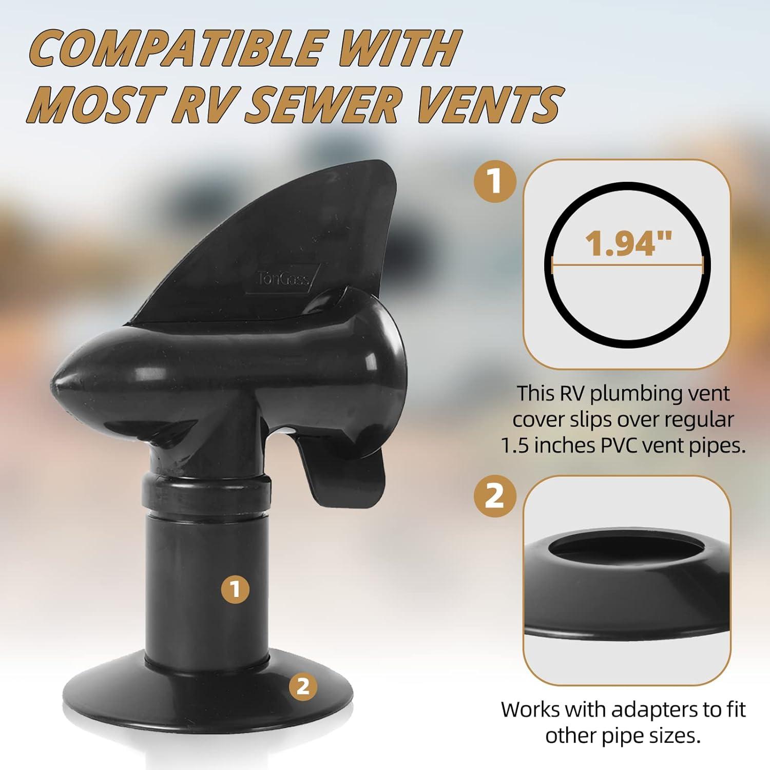 Cubierta de Ventilación Rotativa TonGass para Tanque de RV - 2 Piezas