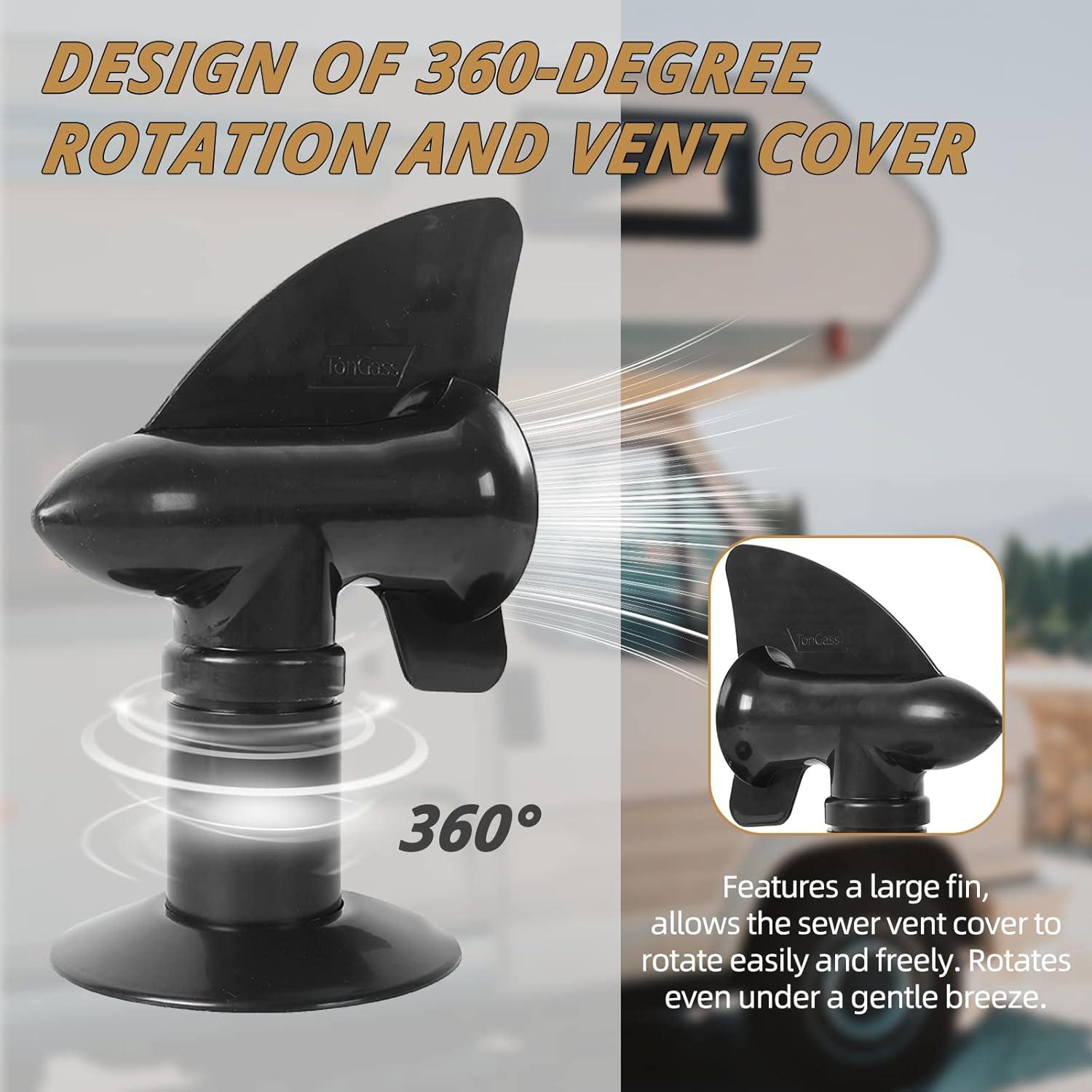 Cubierta de Ventilación Rotativa TonGass para Tanque de RV - 2 Piezas