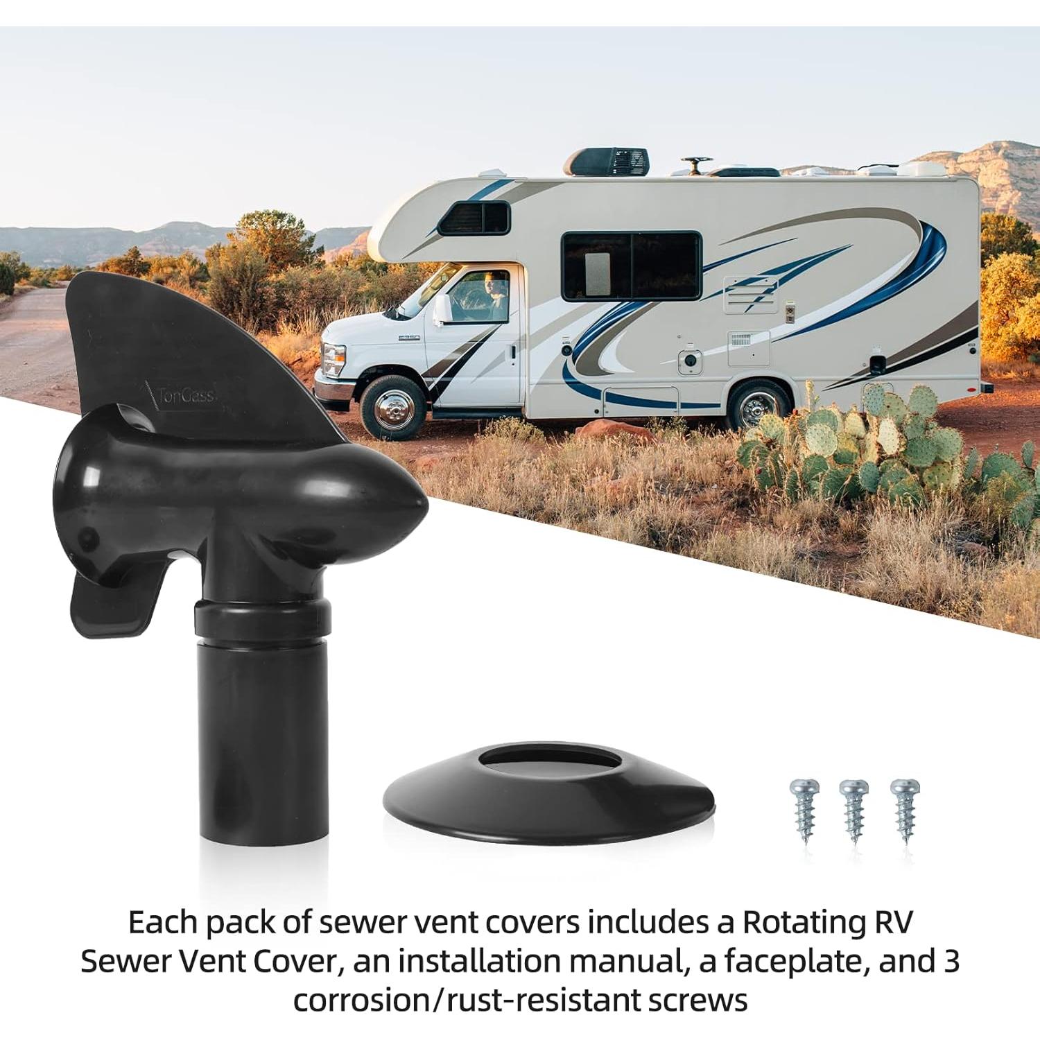 Cubierta de Ventilación Rotativa TonGass para Tanque de RV - 2 Piezas